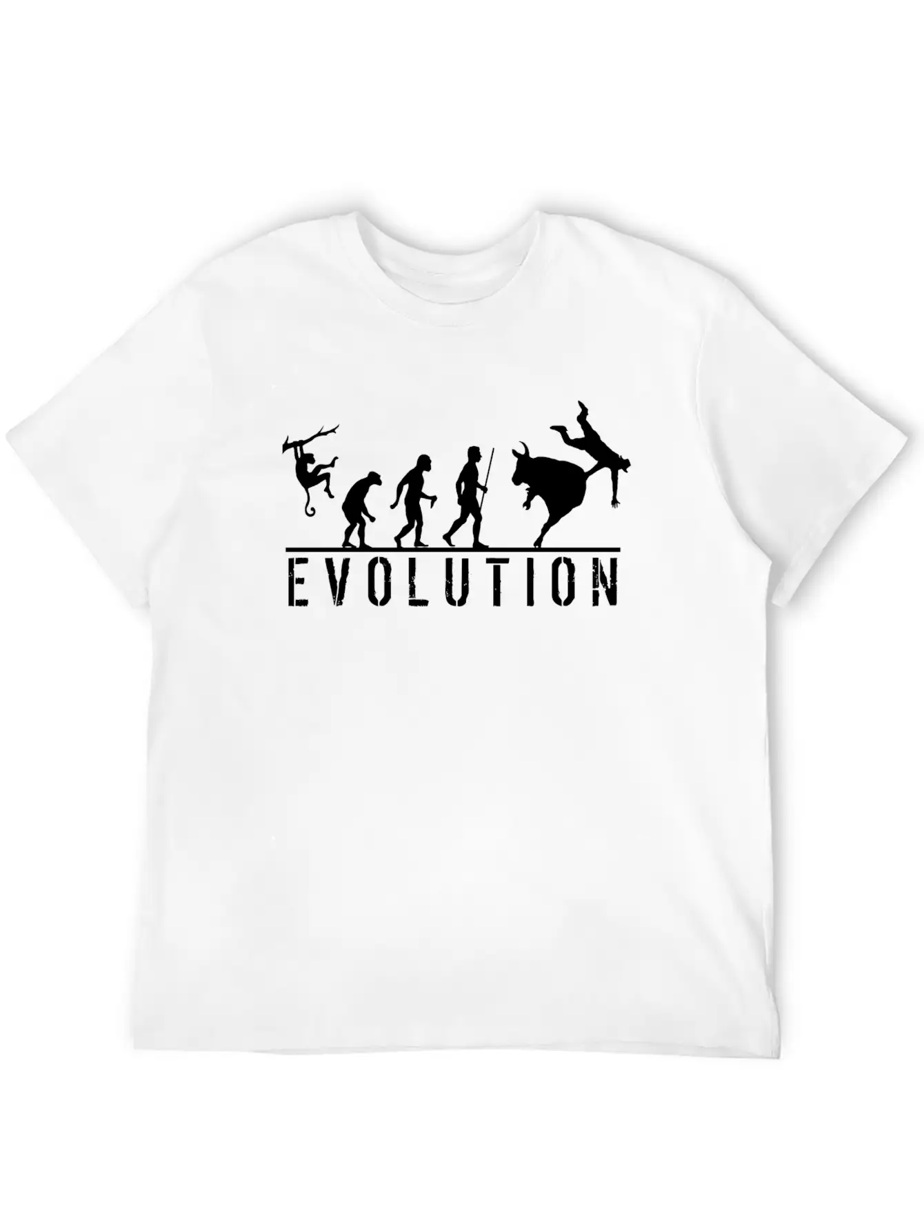 Bull Riding Evolution Comfortable Minimalist Graphic Tee – Summer Style Essential