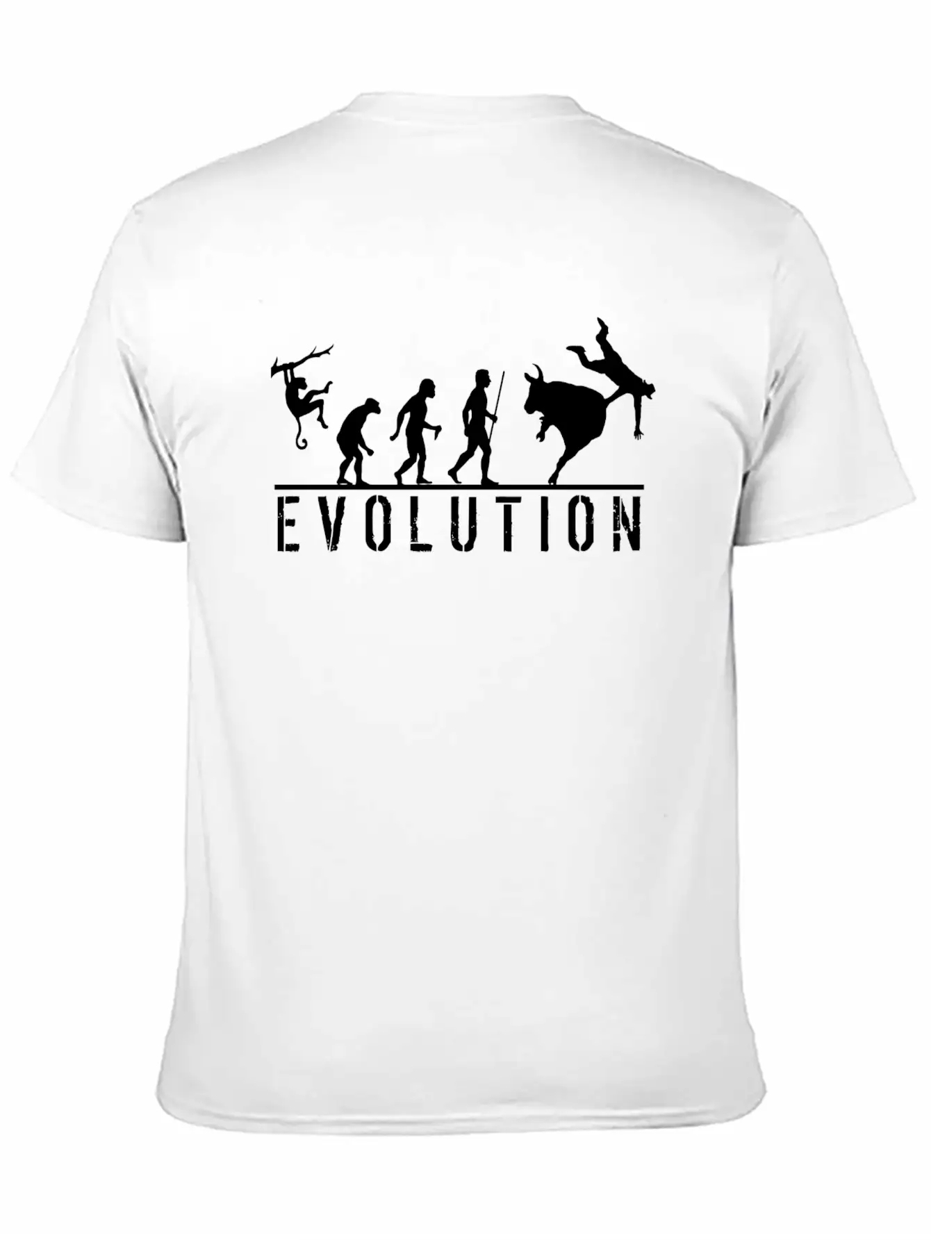 Bull Riding Evolution Comfortable Minimalist Graphic Tee – Summer Style Essential