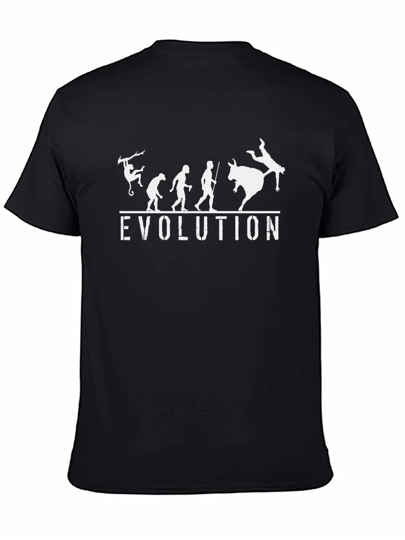 Bull Riding Evolution Comfortable Minimalist Graphic Tee – Summer Style Essential