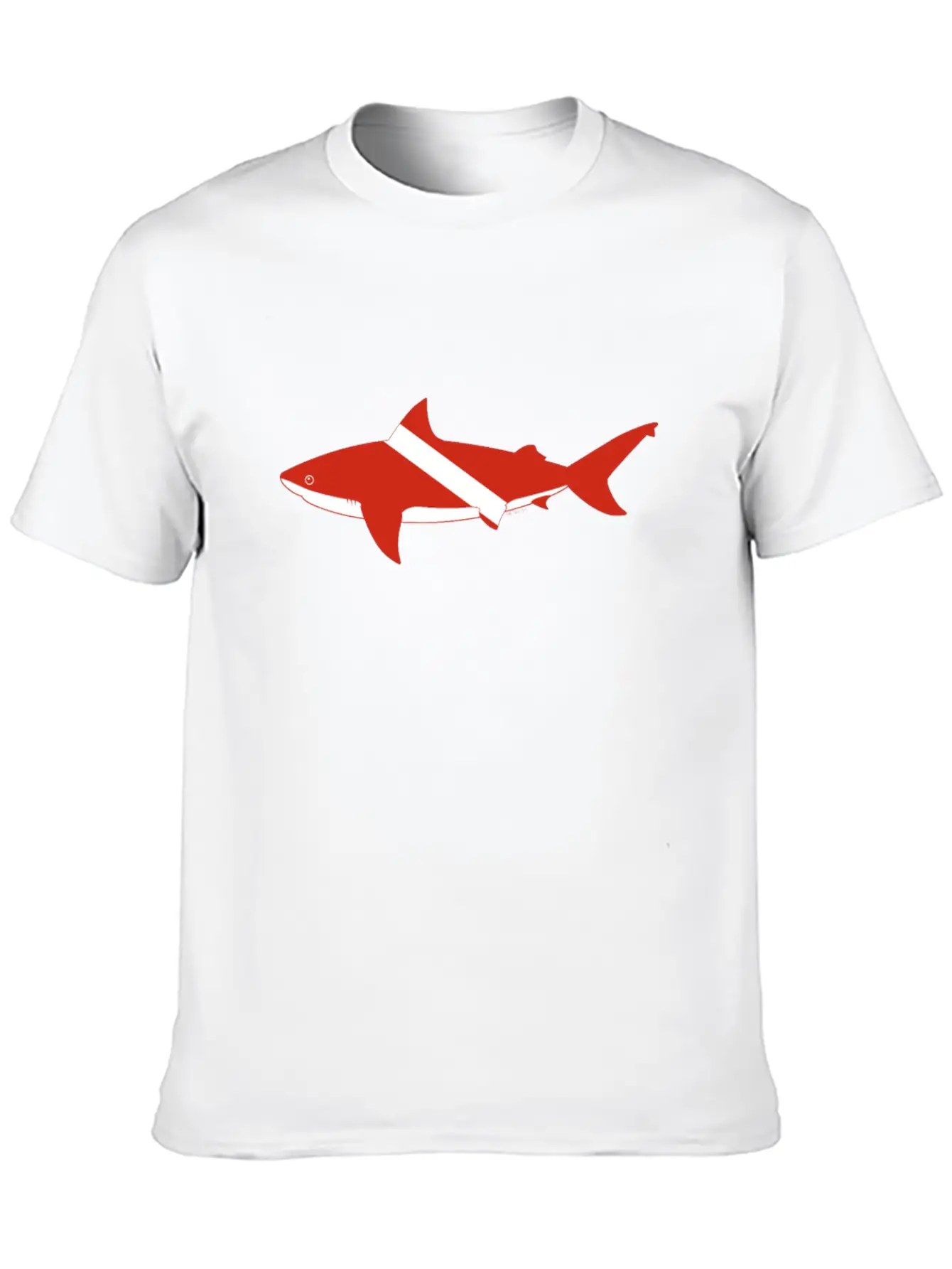 Bull Shark Dive Flag Product Scuba Diver Down Basic Graphic T-Shirt – Daily Comfort In Soft Cotton