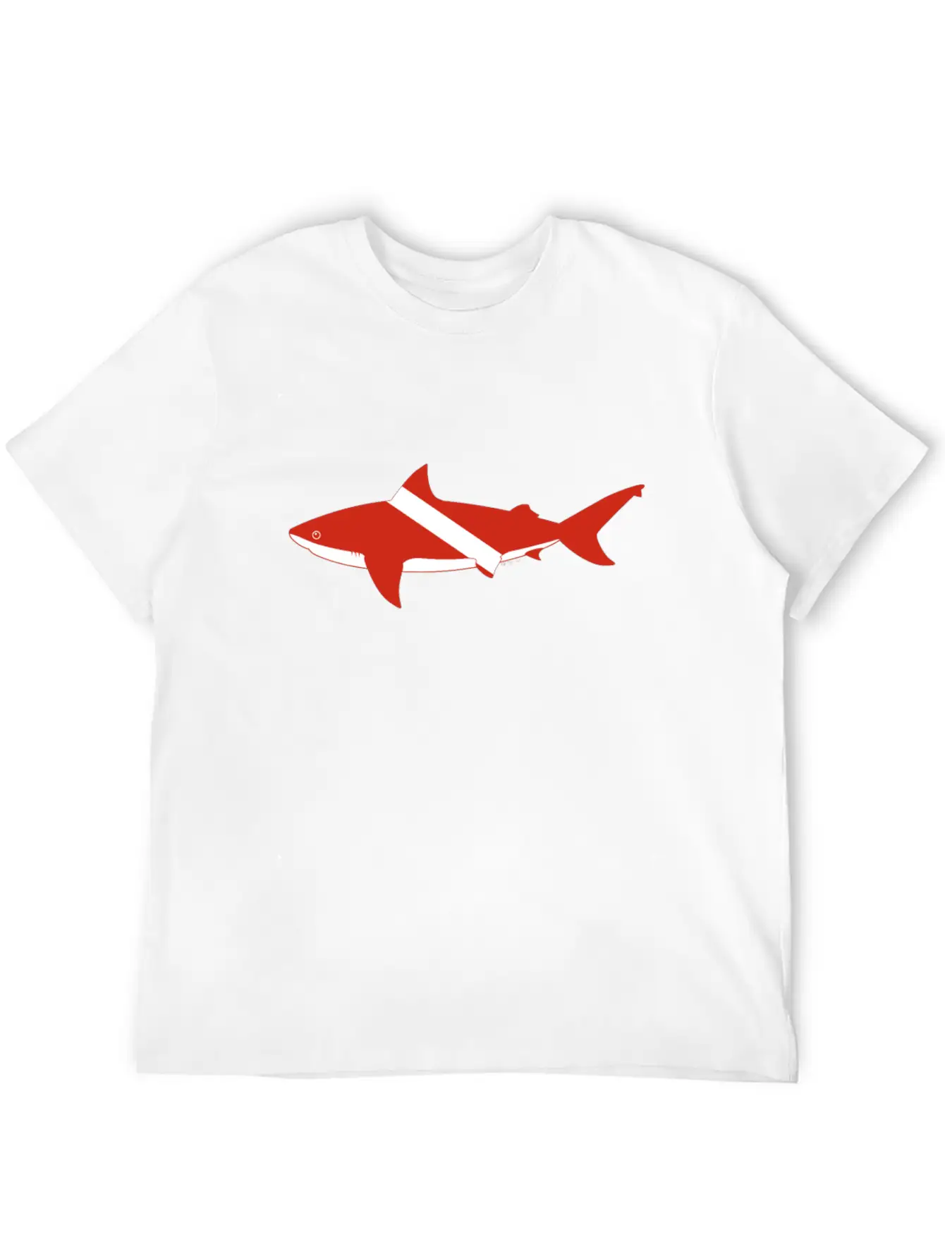 Bull Shark Dive Flag Product Scuba Diver Down Basic Graphic T-Shirt – Daily Comfort In Soft Cotton