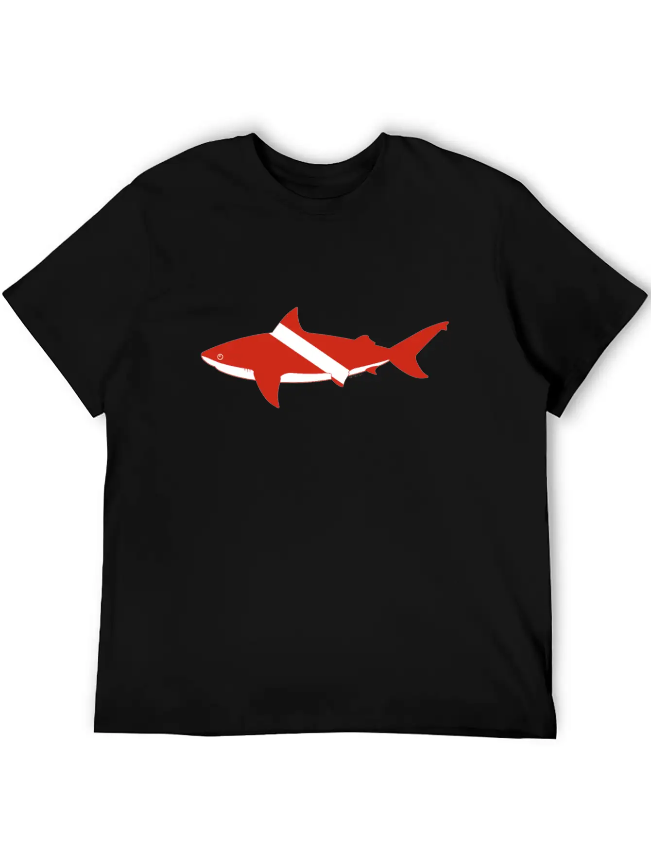 Bull Shark Dive Flag Product Scuba Diver Down Basic Graphic T-Shirt – Daily Comfort In Soft Cotton