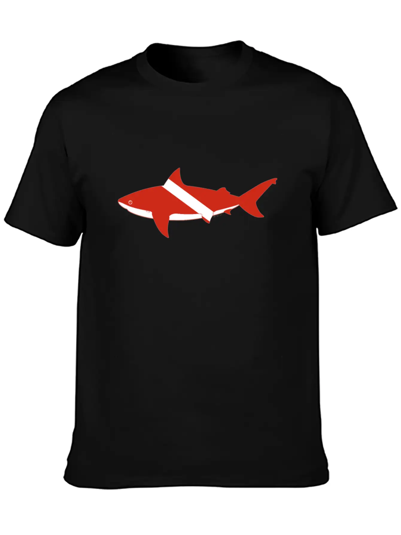 Bull Shark Dive Flag Product Scuba Diver Down Basic Graphic T-Shirt – Daily Comfort In Soft Cotton