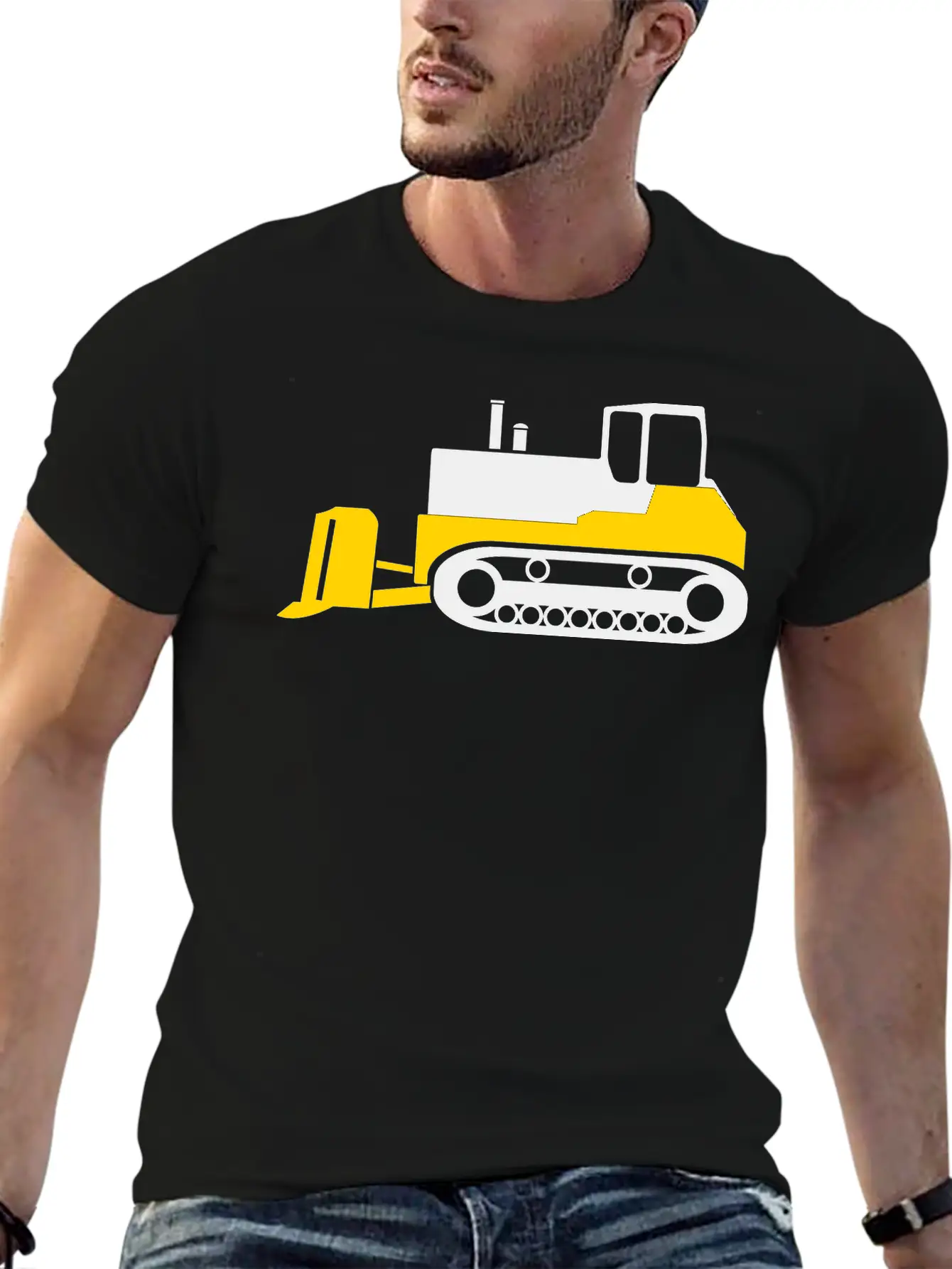 Bulldozer Unisex Short Sleeve Soft Cotton T-Shirt – Casual Everyday Wear