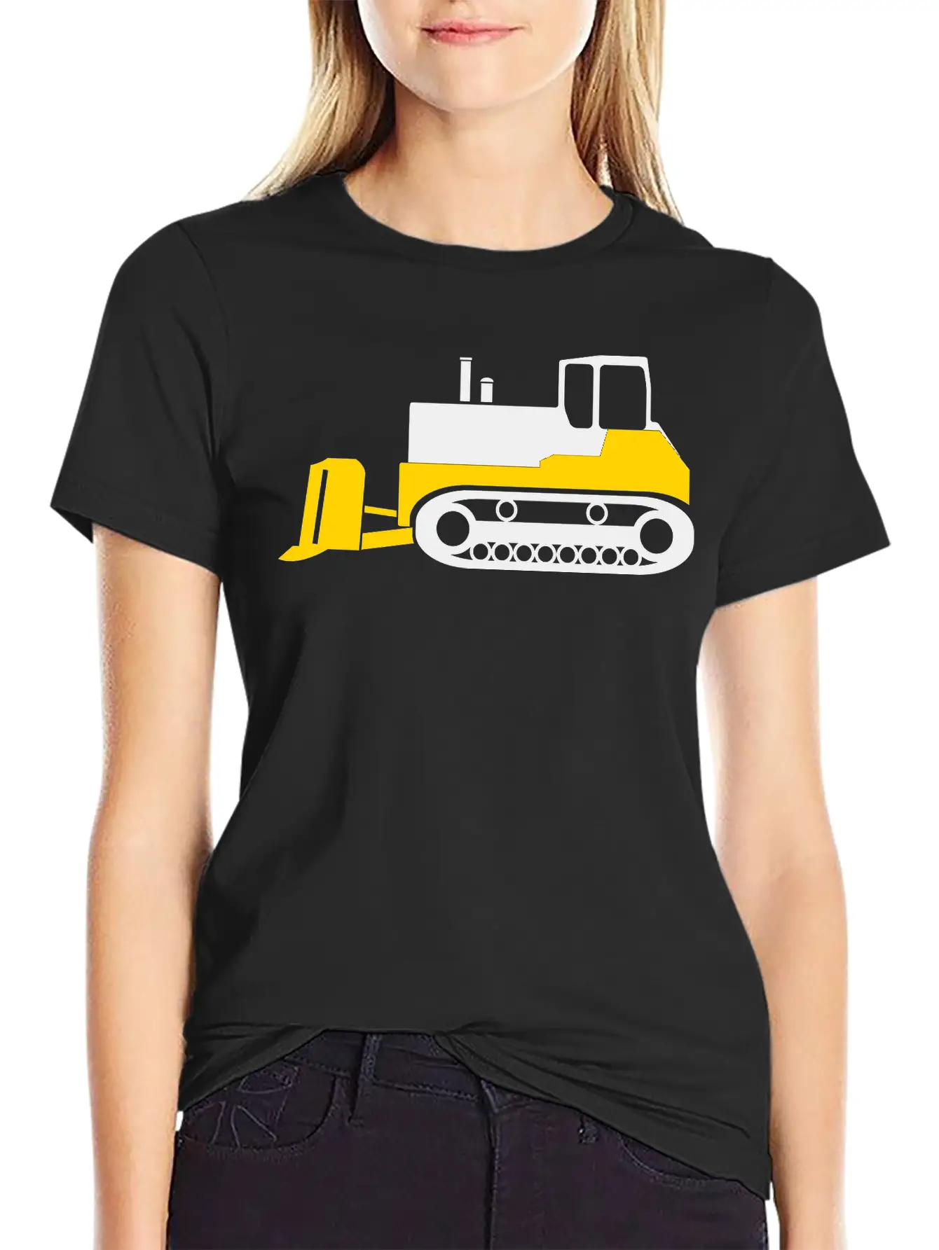 Bulldozer Unisex Short Sleeve Soft Cotton T-Shirt – Casual Everyday Wear