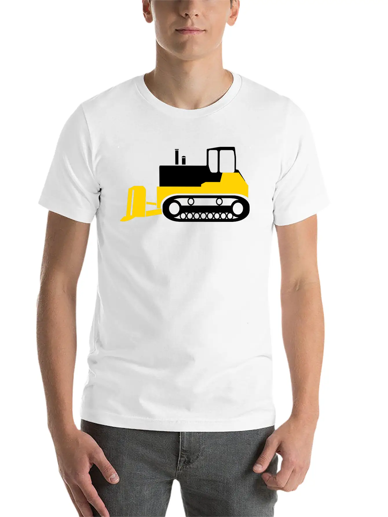 Bulldozer Unisex Short Sleeve Soft Cotton T-Shirt – Casual Everyday Wear
