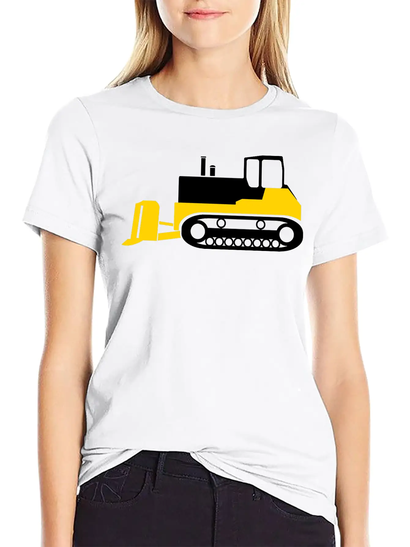 Bulldozer Unisex Short Sleeve Soft Cotton T-Shirt – Casual Everyday Wear