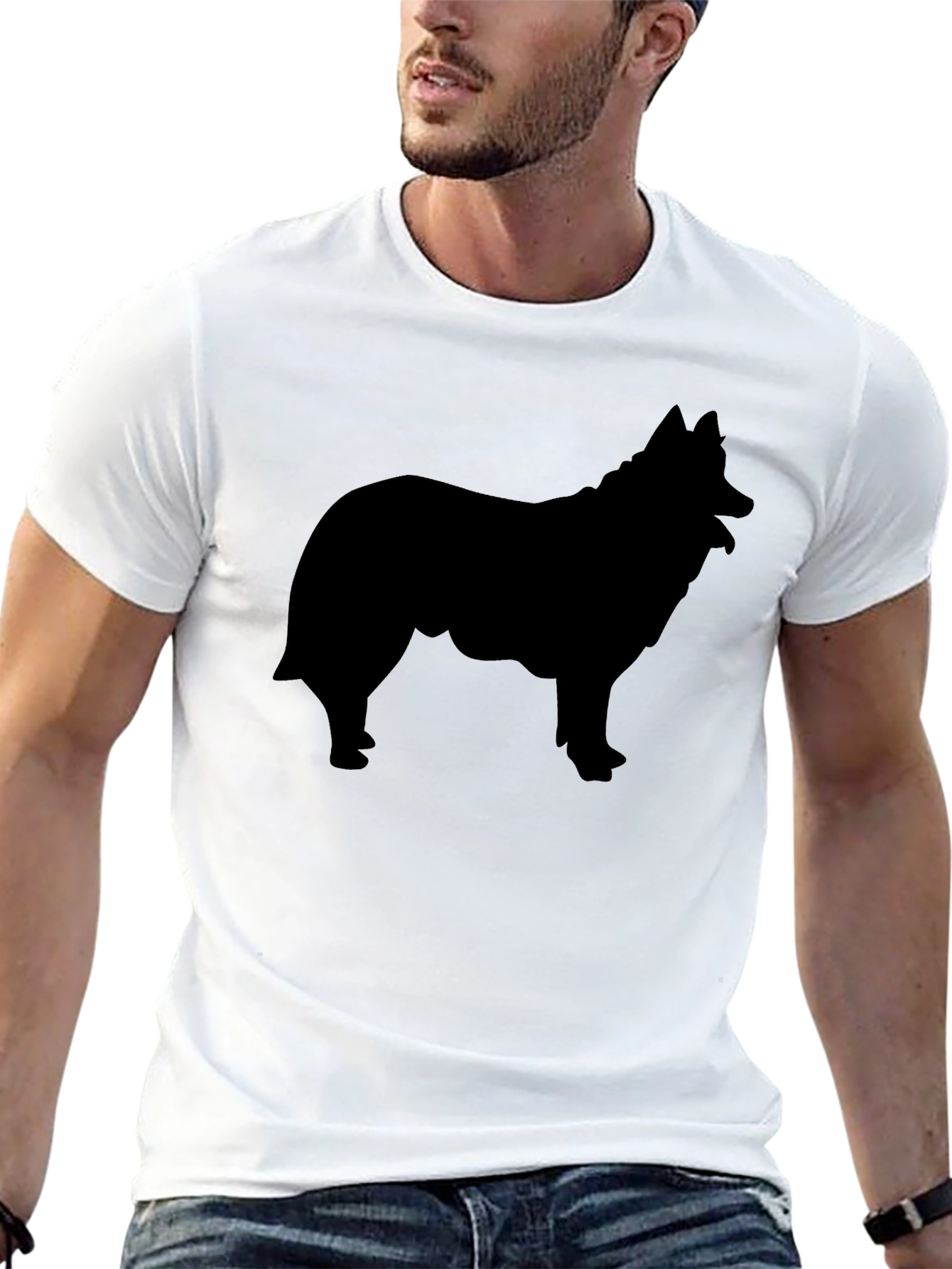 Dog Silhouette Black T-Shirt