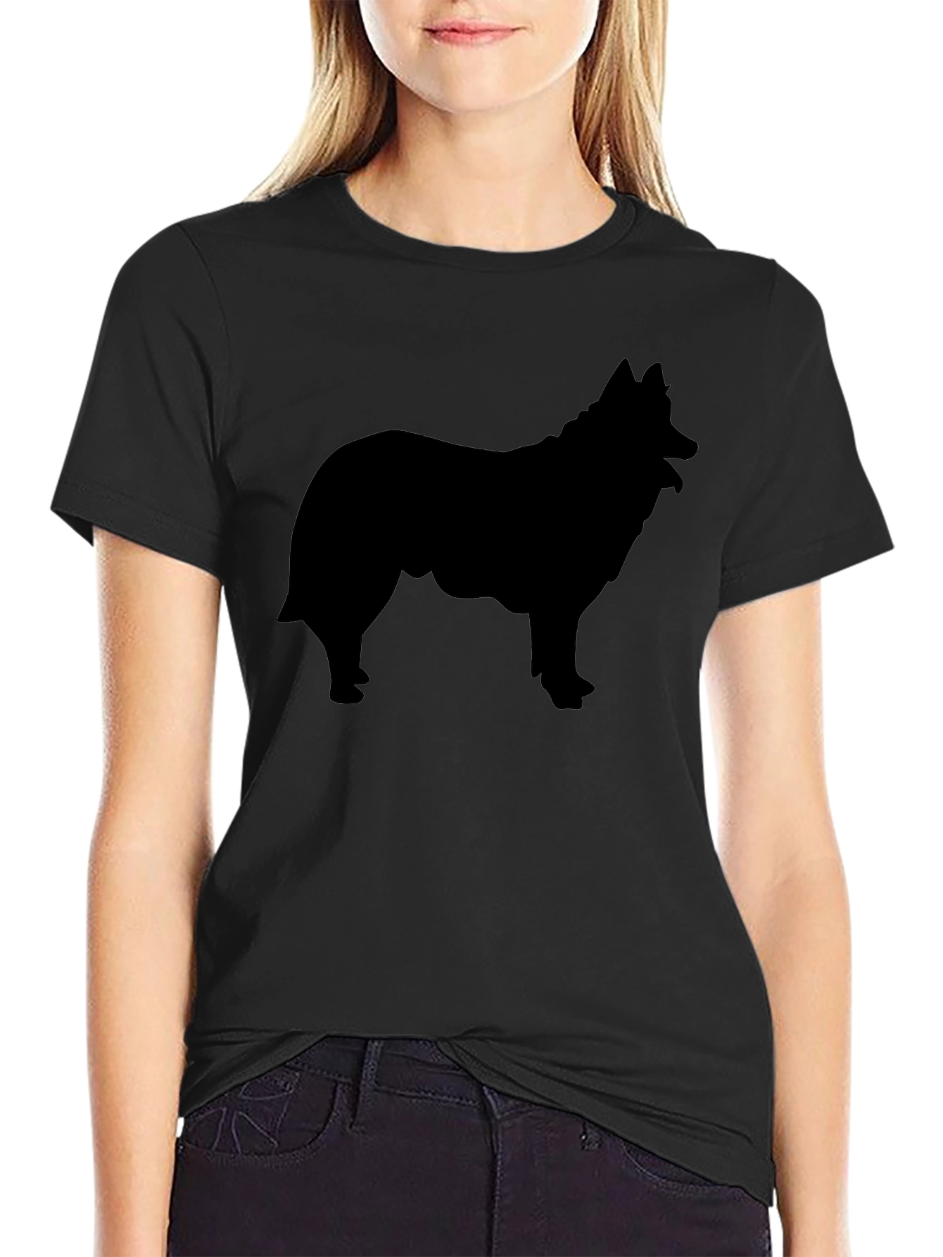 Dog Silhouette Black T-Shirt
