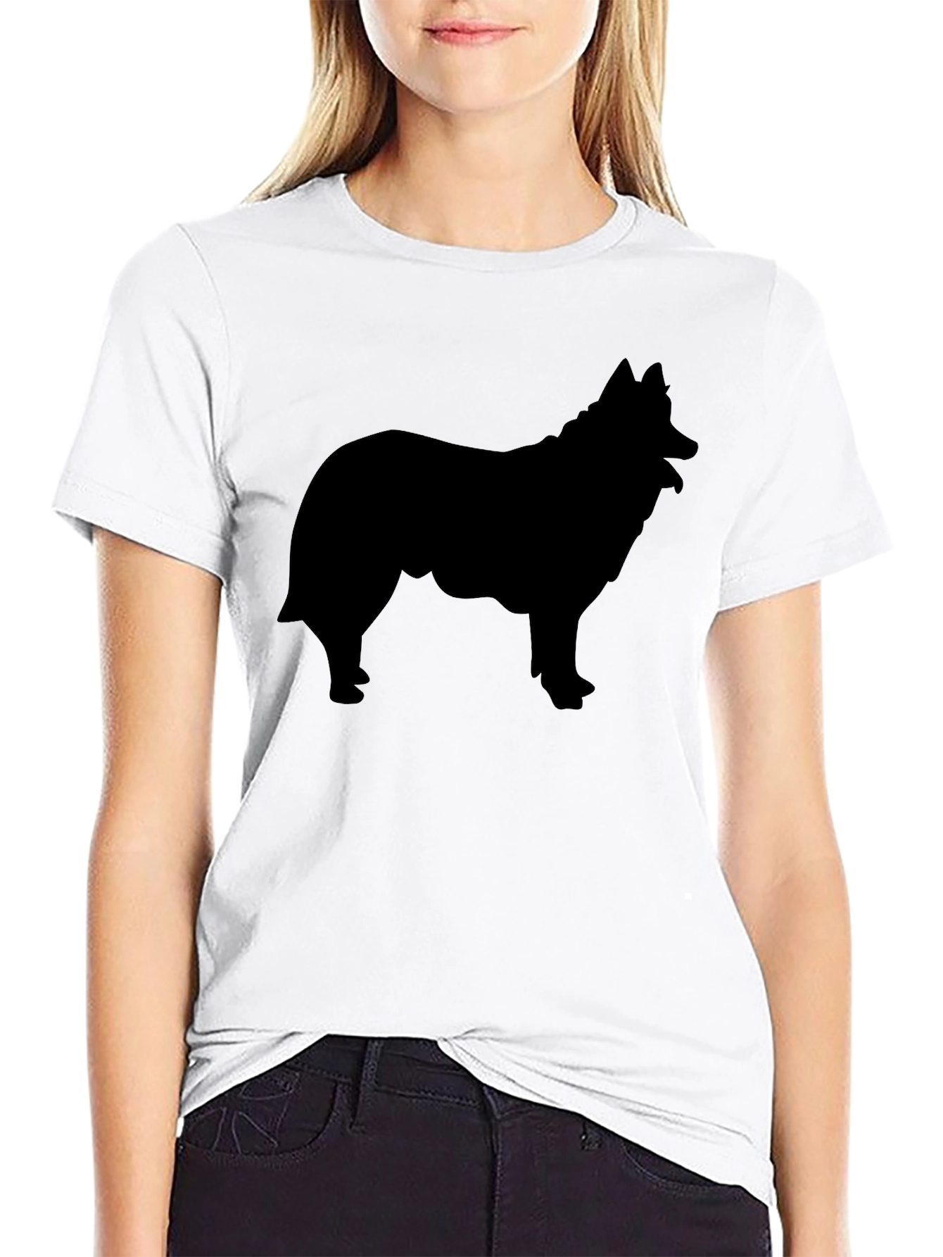 Dog Silhouette Black T-Shirt