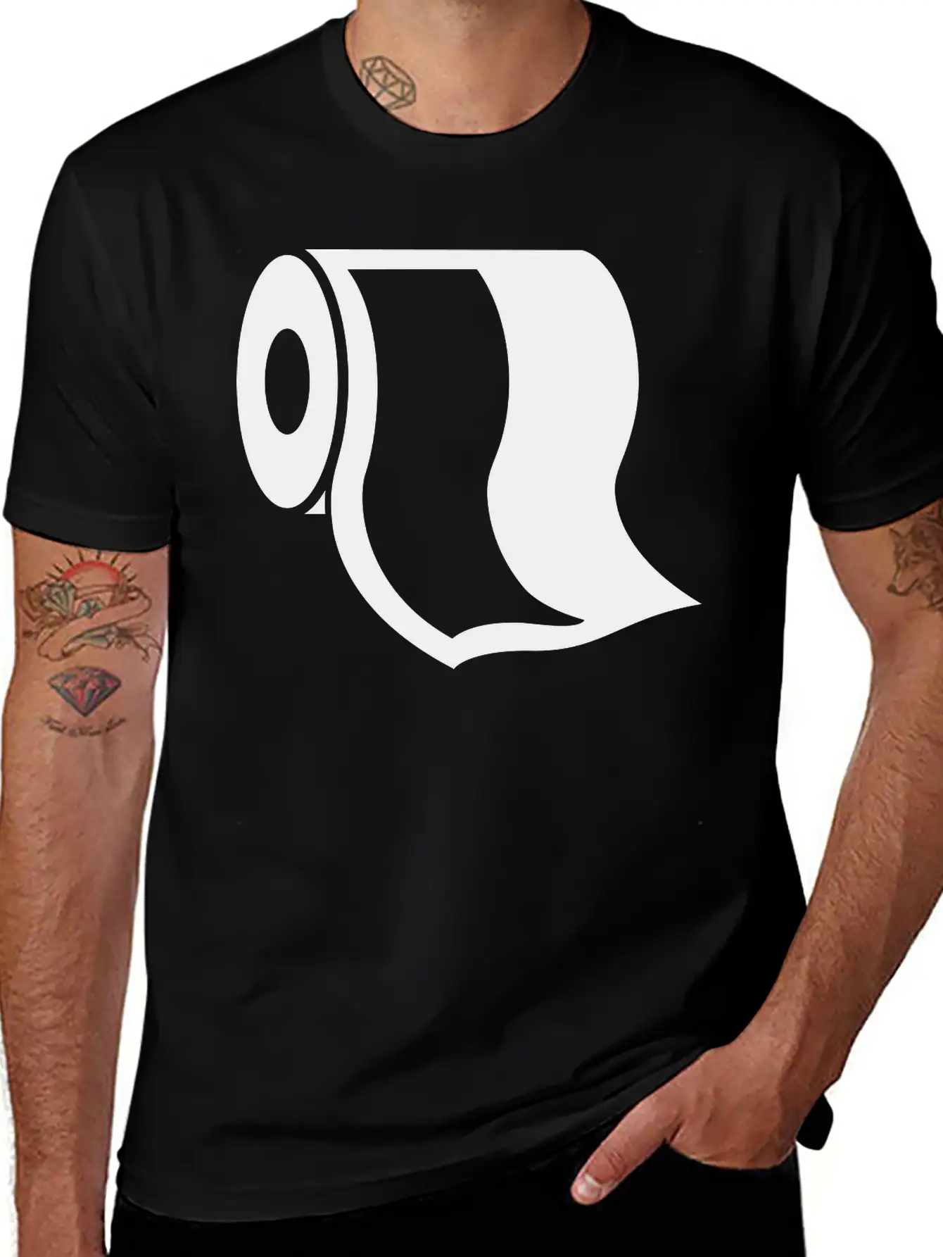 Bumf Loo Roll Toilet Paper Sanitary Restroom Gift Unisex Short Sleeve Soft Cotton T-Shirt – Casual Everyday Wear
