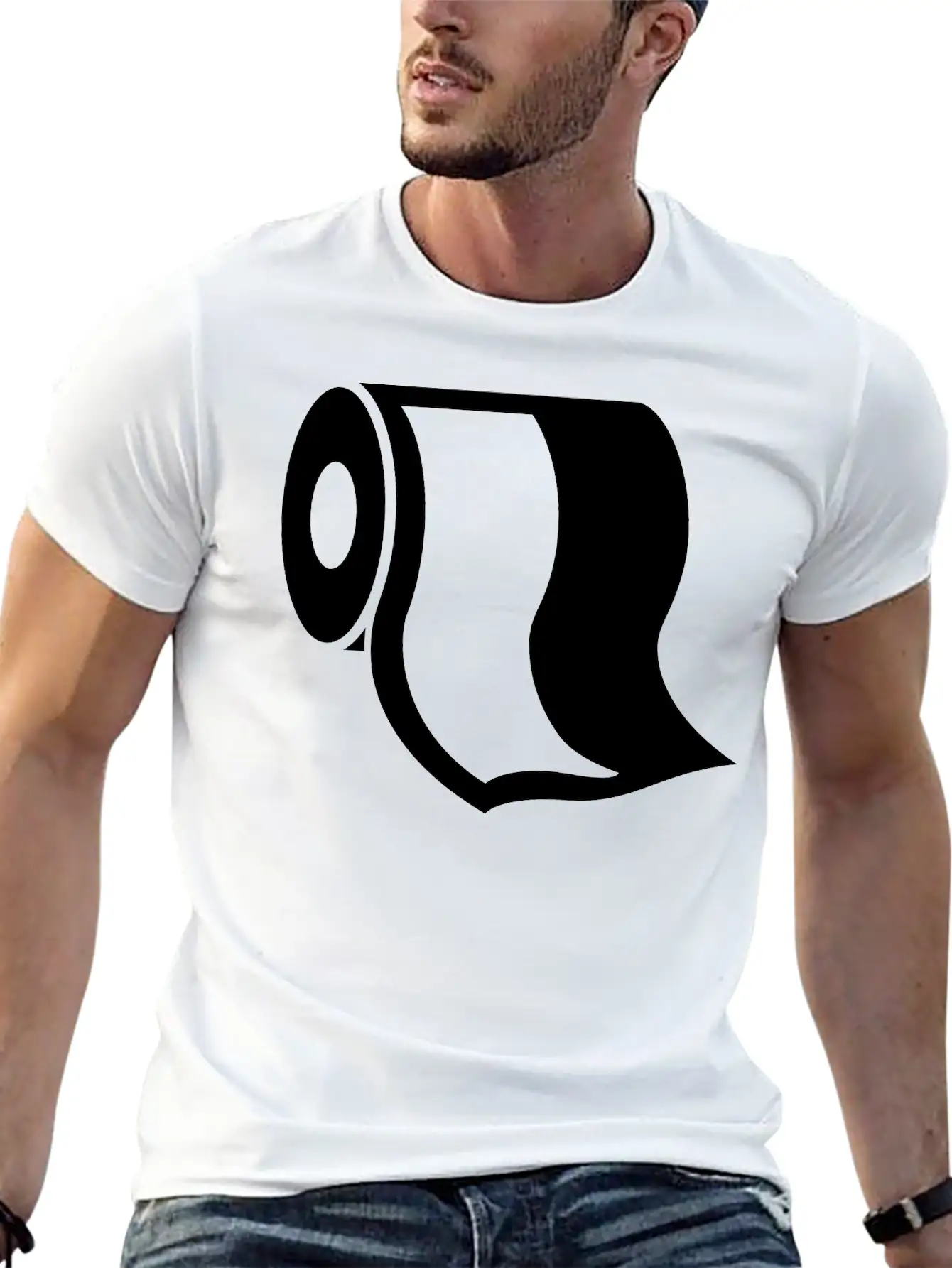 Bumf Loo Roll Toilet Paper Sanitary Restroom Gift Unisex Short Sleeve Soft Cotton T-Shirt – Casual Everyday Wear