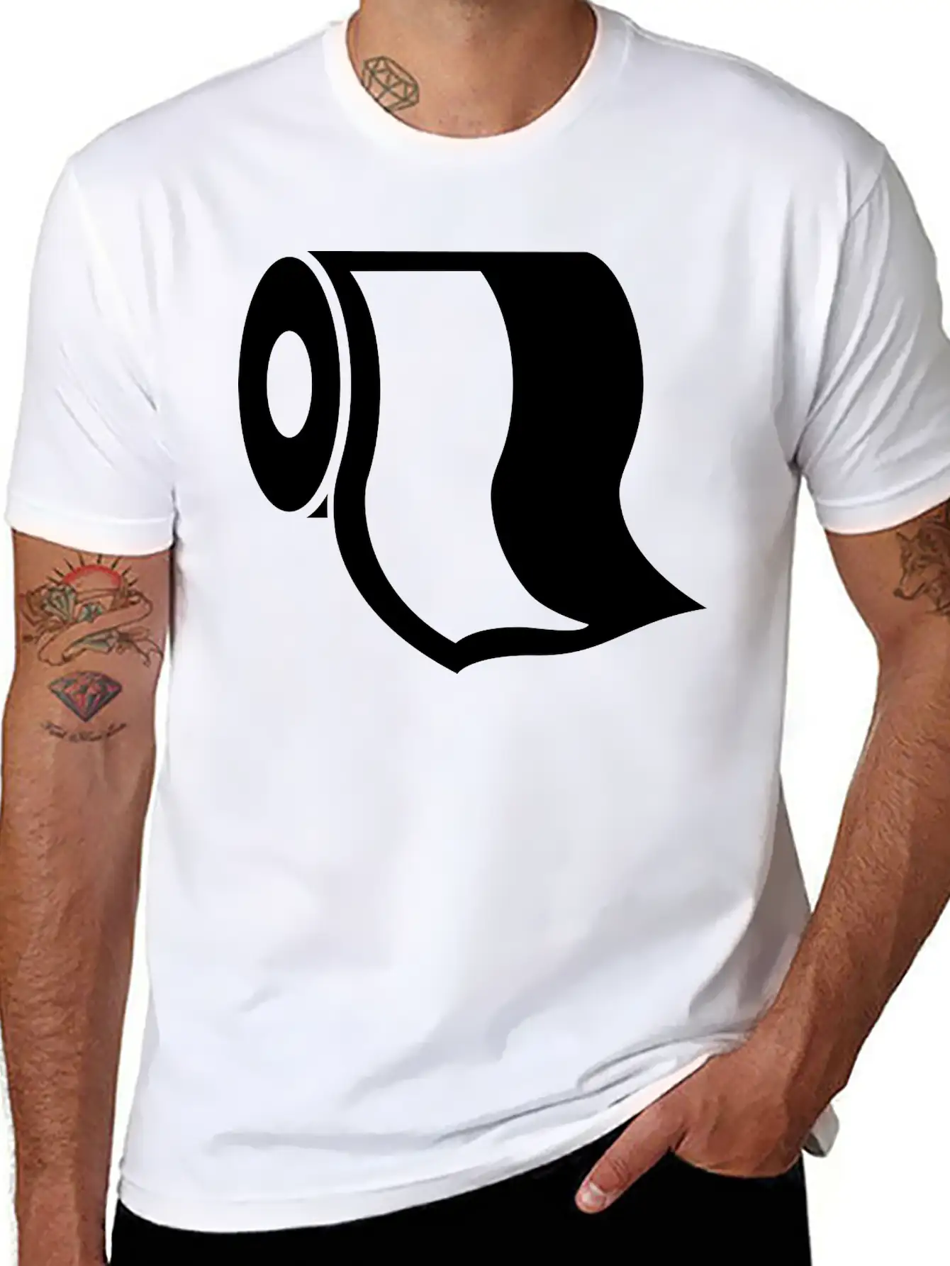 Bumf Loo Roll Toilet Paper Sanitary Restroom Gift Unisex Short Sleeve Soft Cotton T-Shirt – Casual Everyday Wear
