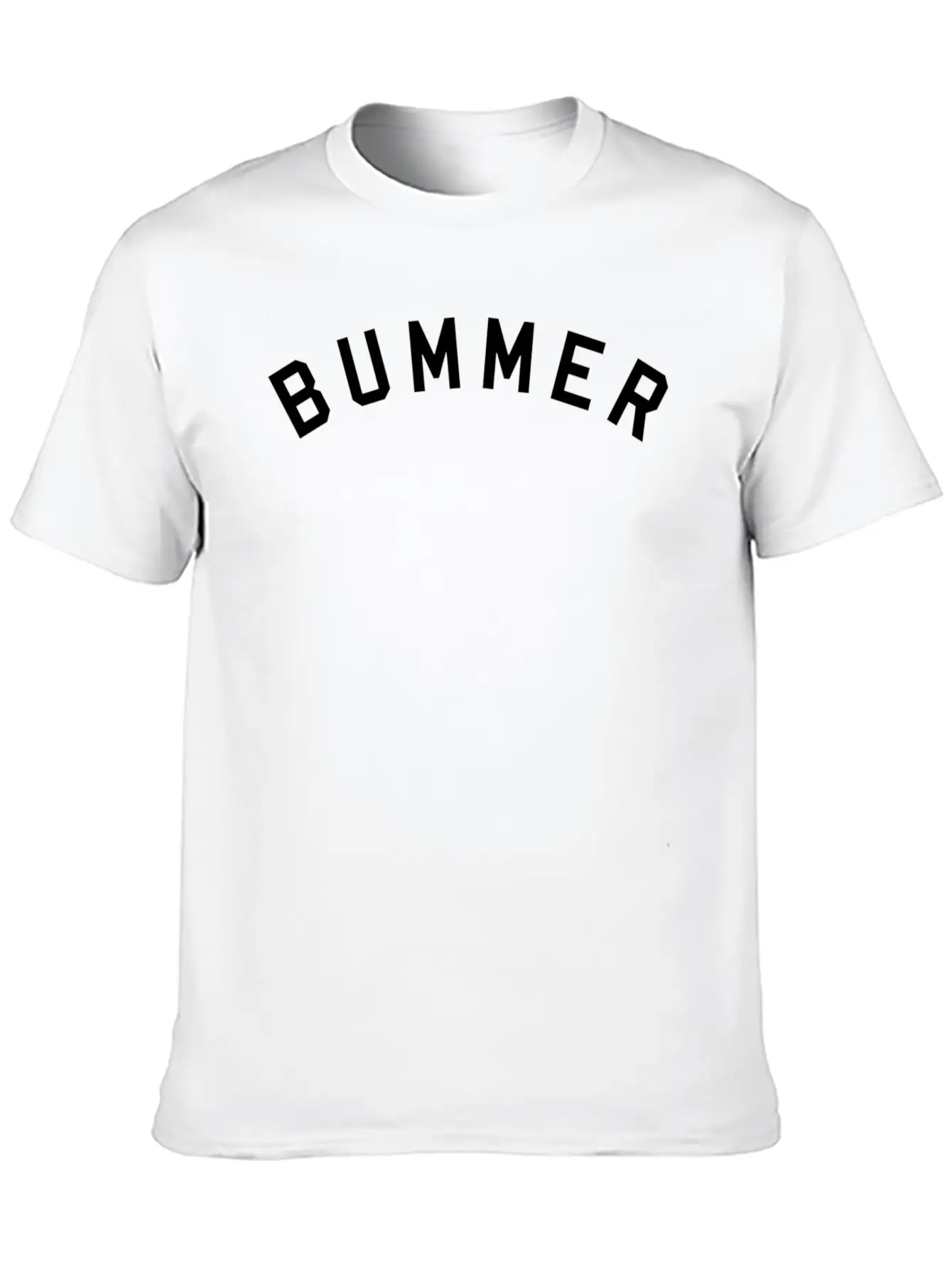 Bummer Word Only - Unisex Short Sleeve Soft Cotton T-Shirt – Casual Everyday Wear