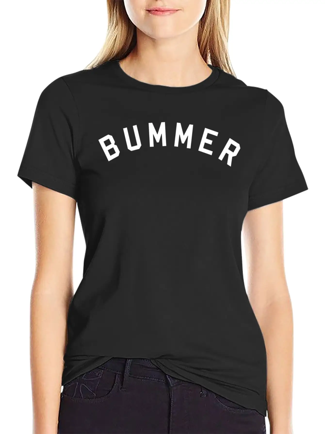 Bummer Word Only - Unisex Short Sleeve Soft Cotton T-Shirt – Casual Everyday Wear