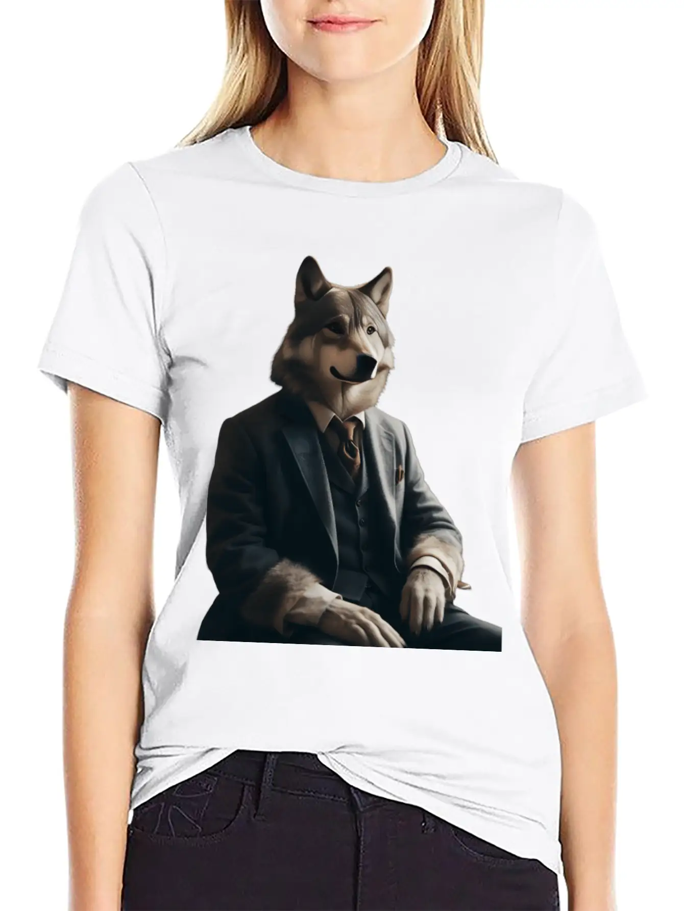 Business Wolf Ready For Success Stylish Everyday T-Shirt – Unisex Basic Cotton Tee