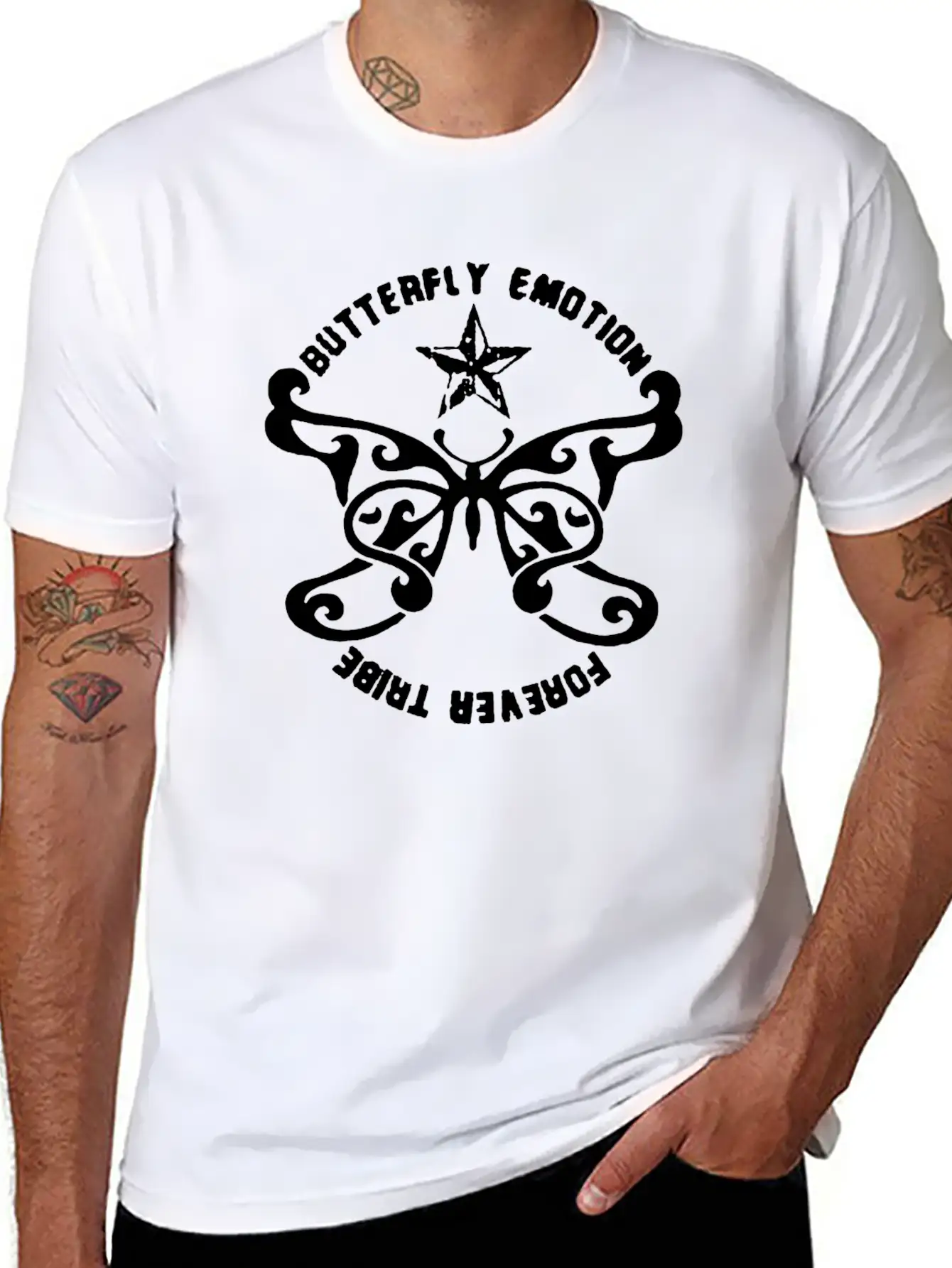 Butterfly Emotion Forever Tribe Comfortable Minimalist Graphic Tee – Summer Style Essential