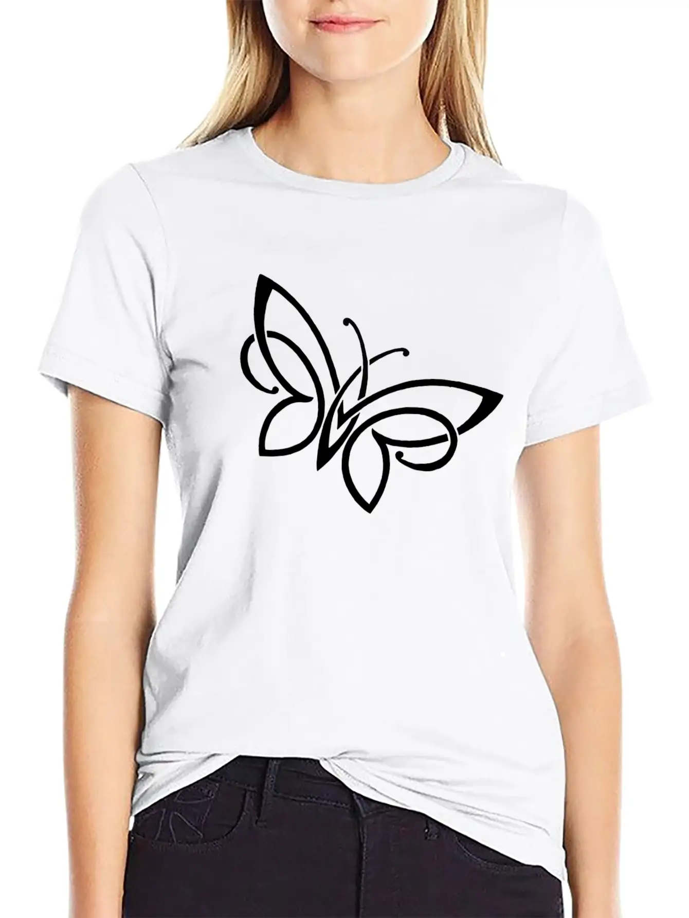 Butterfly Motiv Shirt Unisex Short Sleeve Soft Cotton T-Shirt – Casual Everyday Wear