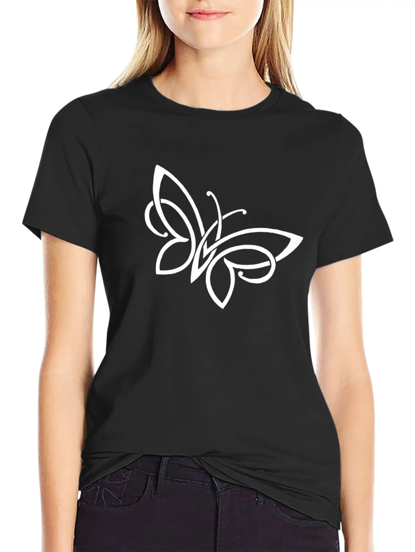 Butterfly Motiv Shirt Unisex Short Sleeve Soft Cotton T-Shirt – Casual Everyday Wear