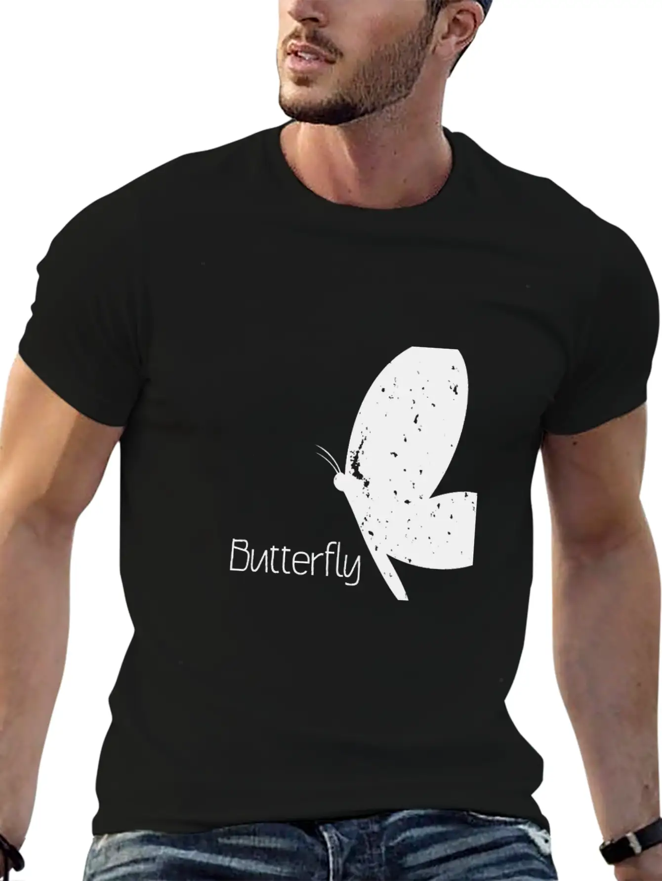 Butterfly With Lettering Butterfly Timeless Short Sleeve Tee – Comfy And Minimalist Design