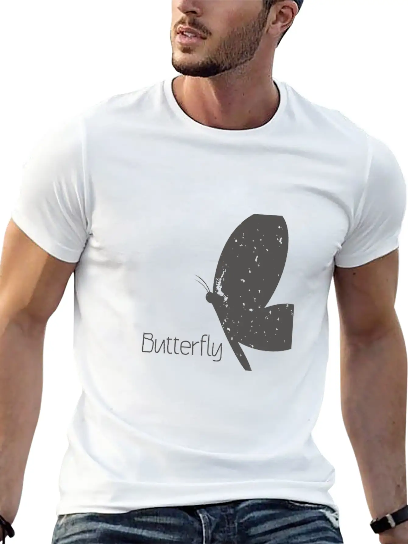 Butterfly With Lettering Butterfly Timeless Short Sleeve Tee – Comfy And Minimalist Design