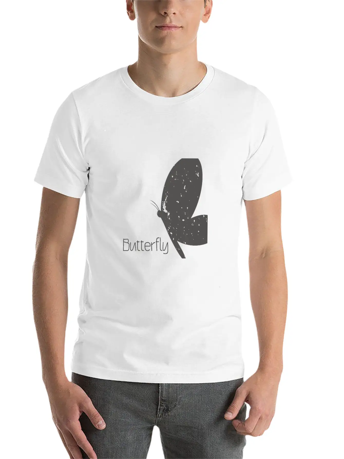 Butterfly With Lettering Butterfly Timeless Short Sleeve Tee – Comfy And Minimalist Design