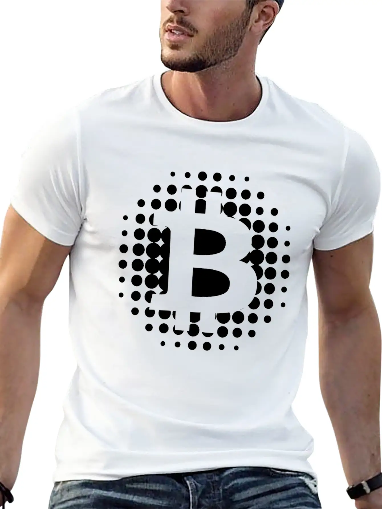 Buy Bitcoin Button - Buy Crypto Bitcoin Stylish Everyday T-Shirt – Unisex Basic Cotton Tee