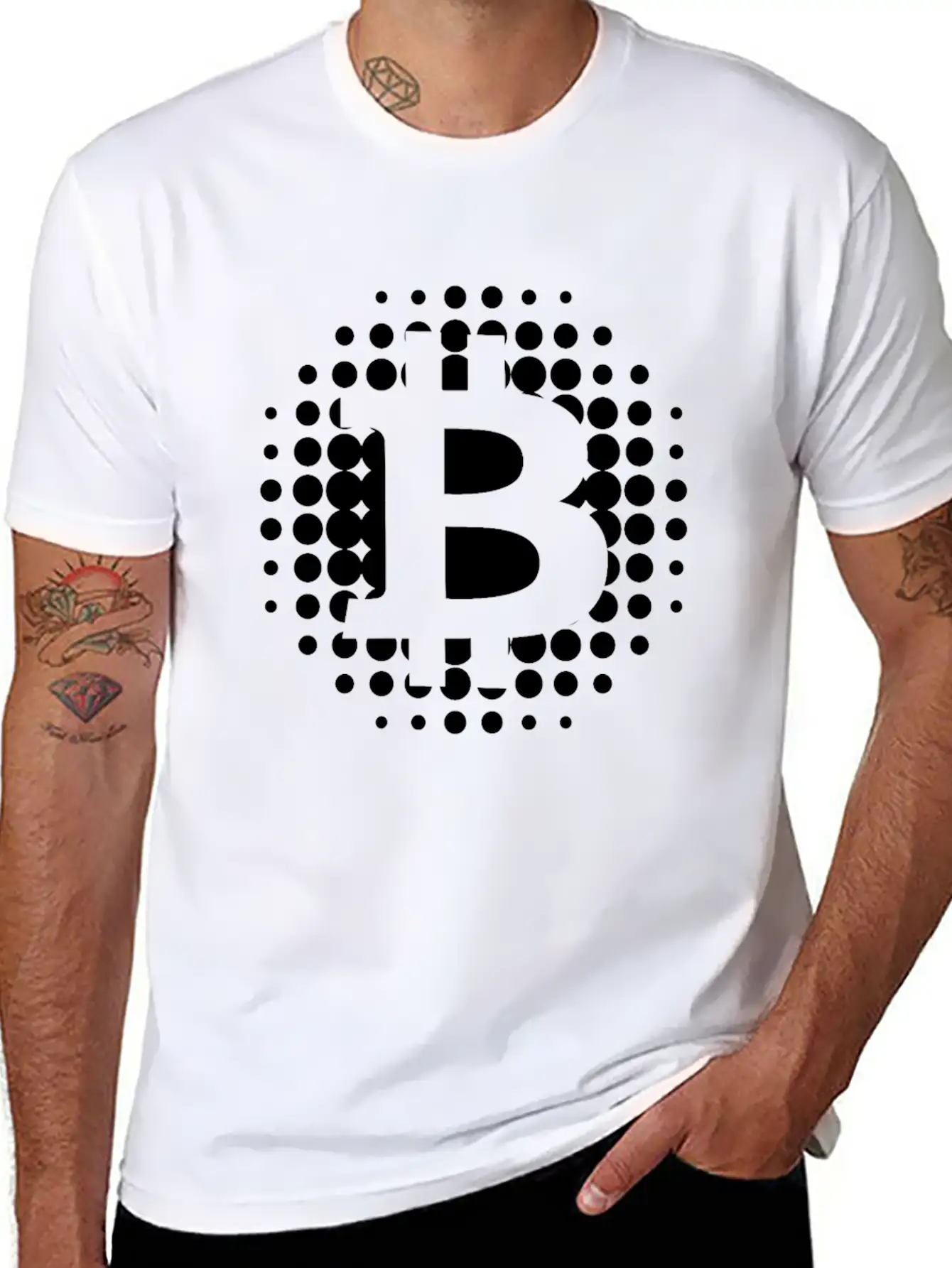 Buy Bitcoin Button - Buy Crypto Bitcoin Stylish Everyday T-Shirt – Unisex Basic Cotton Tee