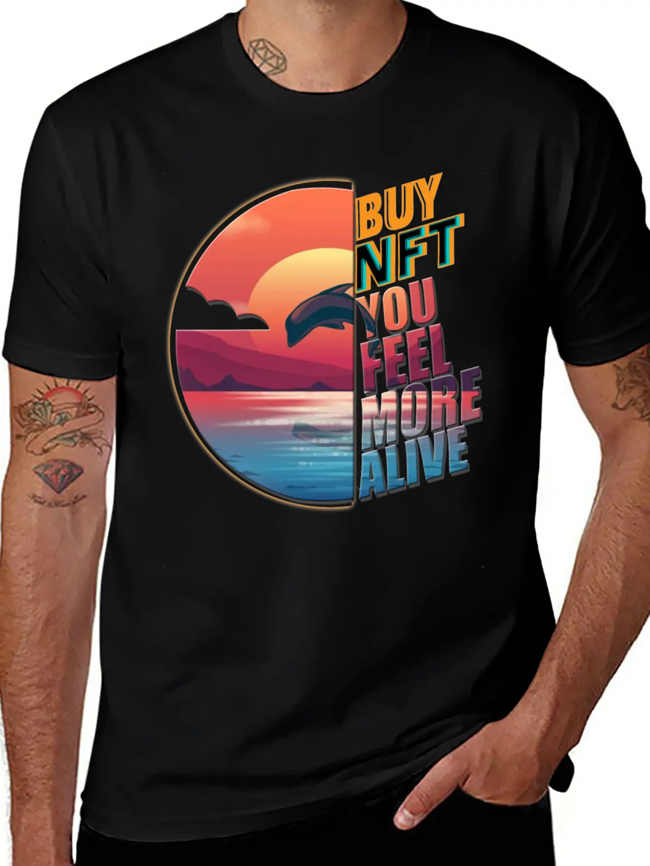 Buy NFT You Feel More Alive Comfortable Minimalist Graphic Tee – Summer Style Essential