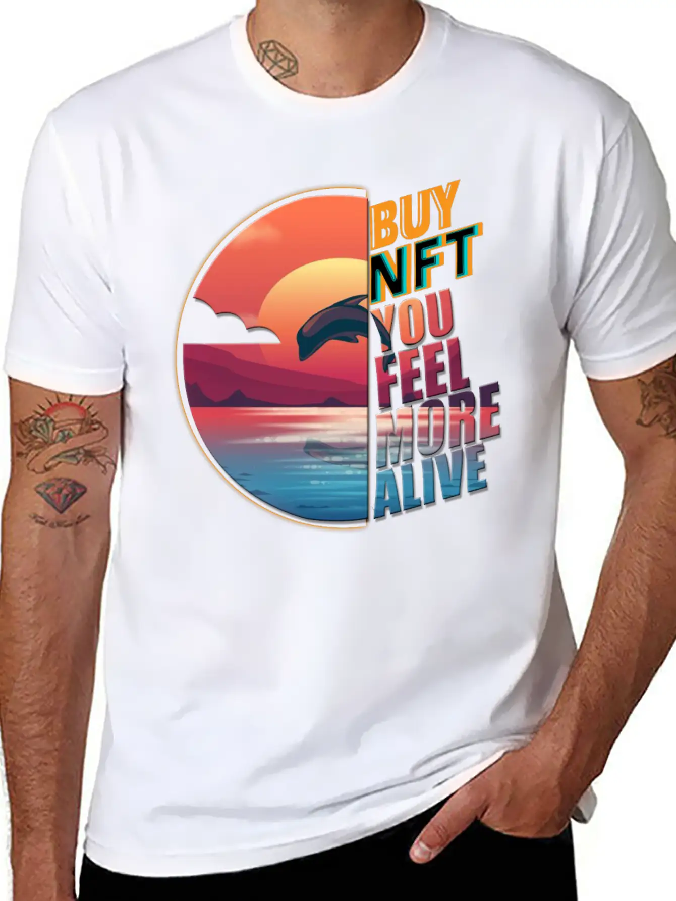 Buy NFT You Feel More Alive Comfortable Minimalist Graphic Tee – Summer Style Essential