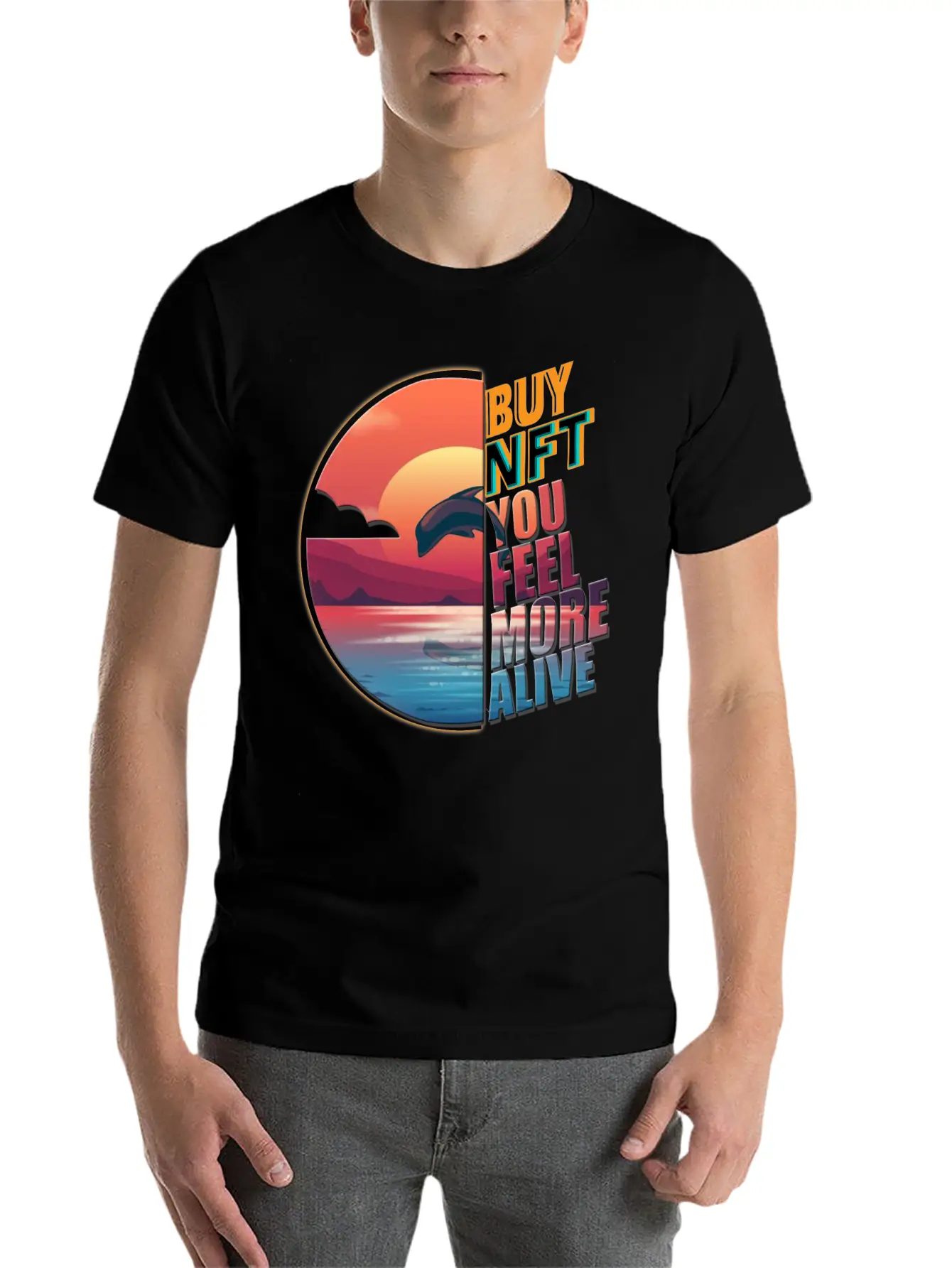Buy NFT You Feel More Alive Comfortable Minimalist Graphic Tee – Summer Style Essential