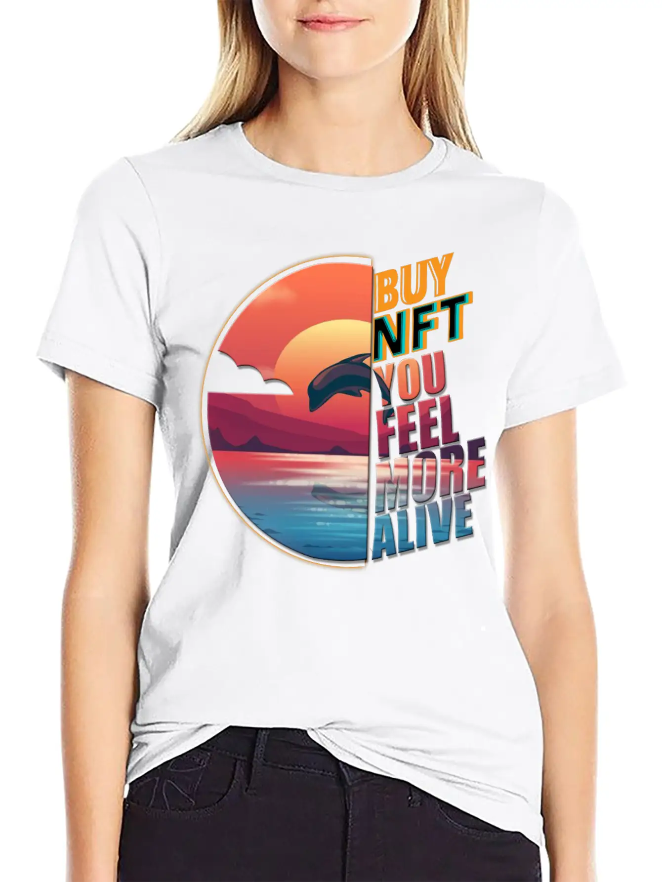 Buy NFT You Feel More Alive Comfortable Minimalist Graphic Tee – Summer Style Essential