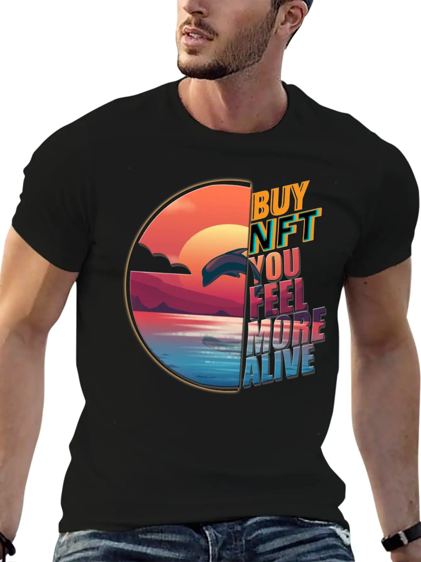 Buy NFT You Feel More Alive Comfortable Minimalist Graphic Tee – Summer Style Essential