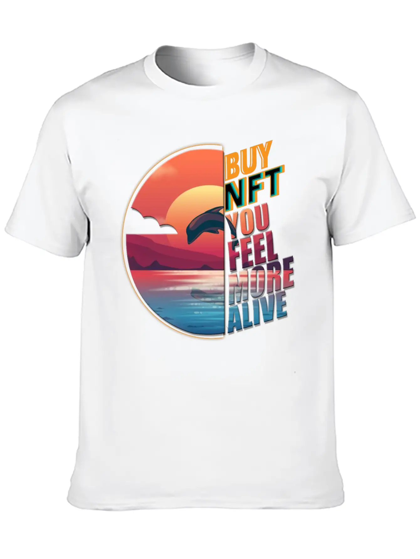 Buy NFT You Feel More Alive Comfortable Minimalist Graphic Tee – Summer Style Essential