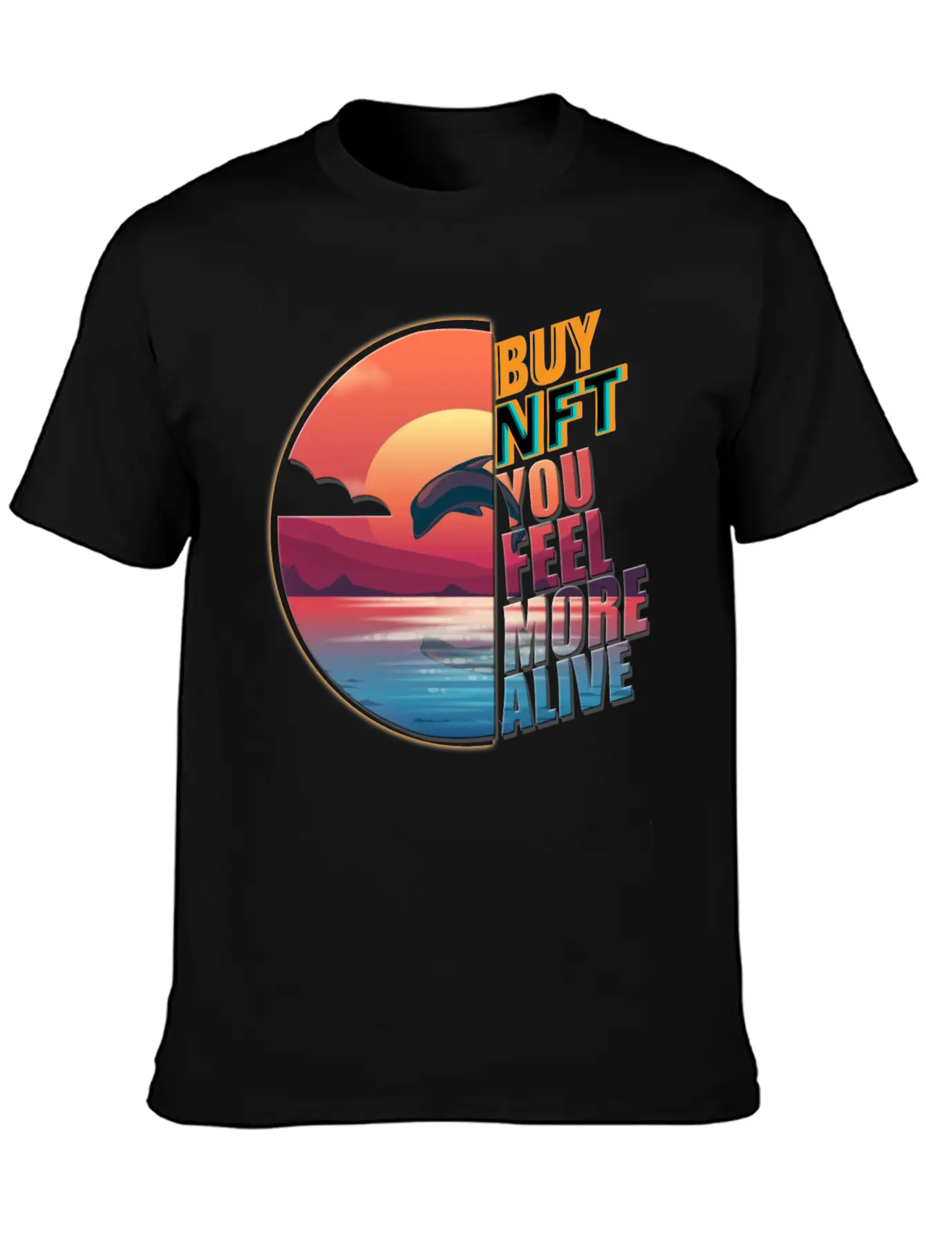 Buy NFT You Feel More Alive Comfortable Minimalist Graphic Tee – Summer Style Essential
