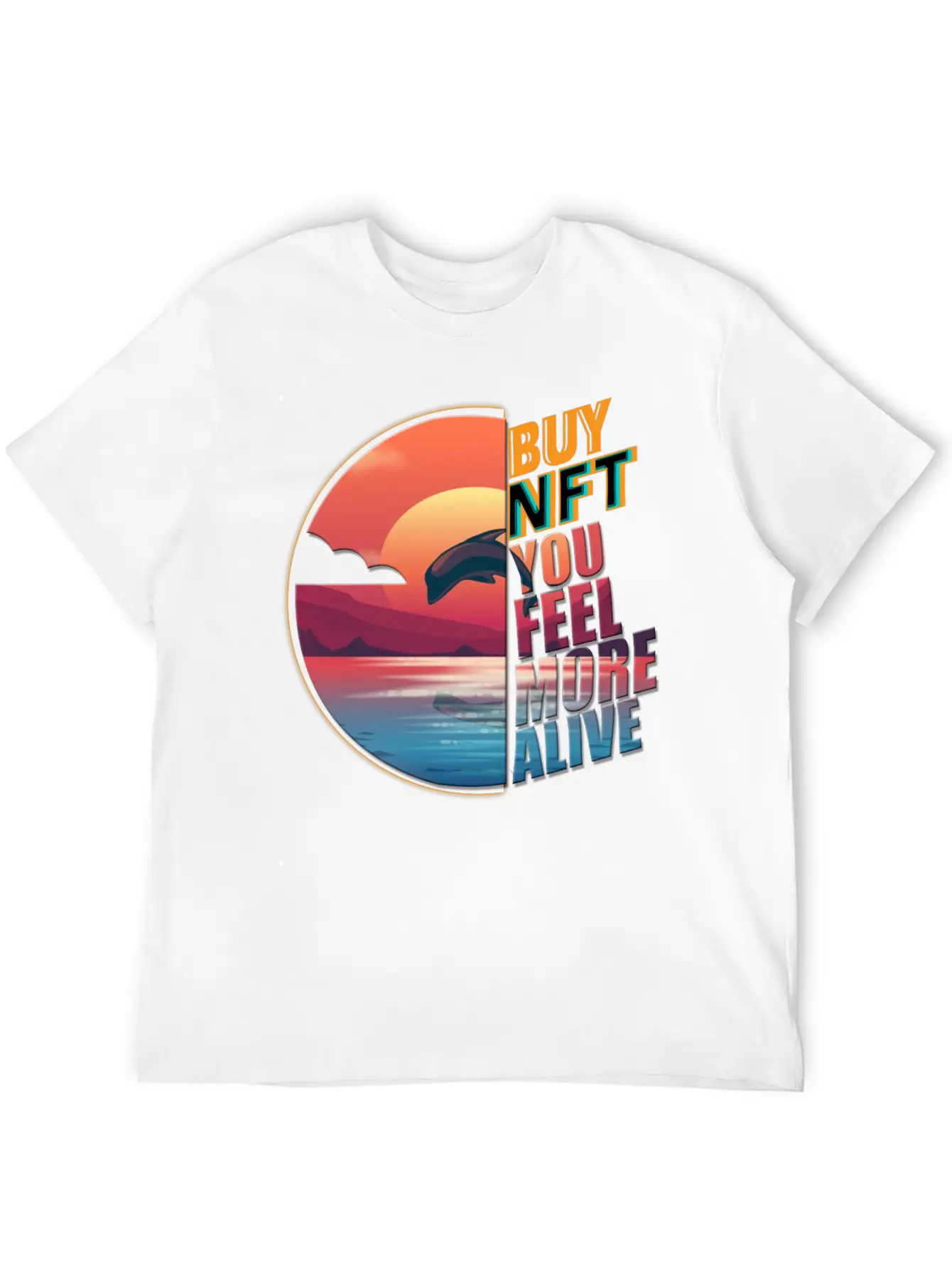 Buy NFT You Feel More Alive Comfortable Minimalist Graphic Tee – Summer Style Essential