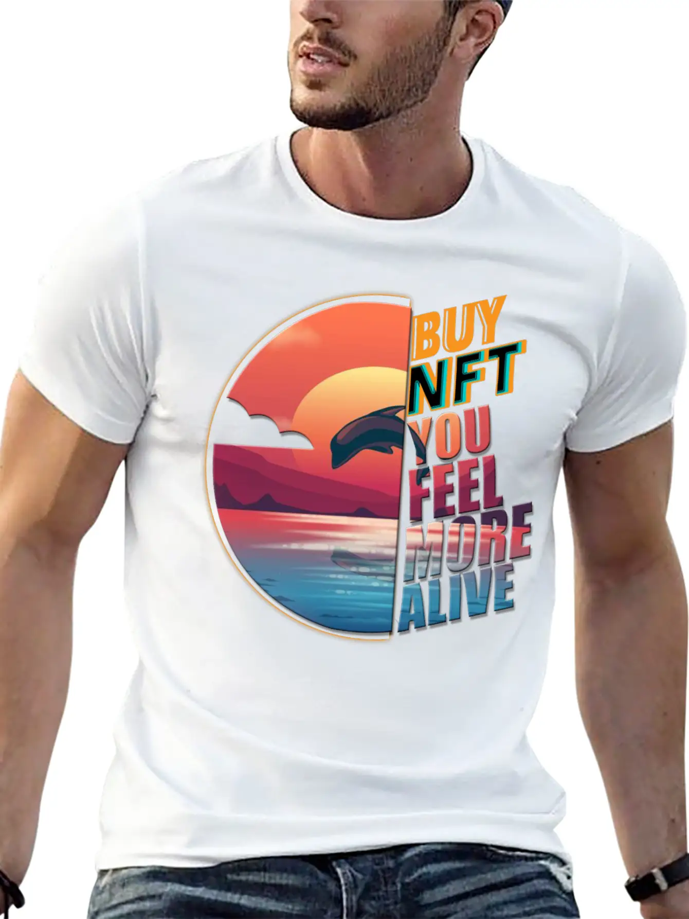 Buy NFT You Feel More Alive Comfortable Minimalist Graphic Tee – Summer Style Essential