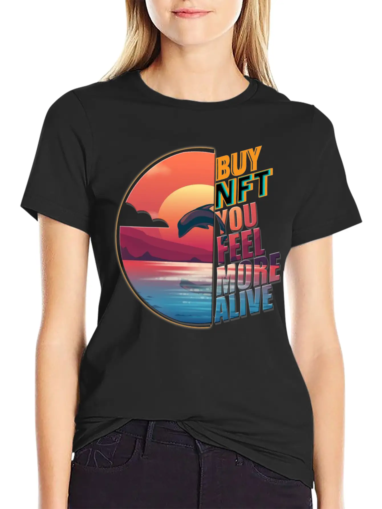 Buy NFT You Feel More Alive Comfortable Minimalist Graphic Tee – Summer Style Essential