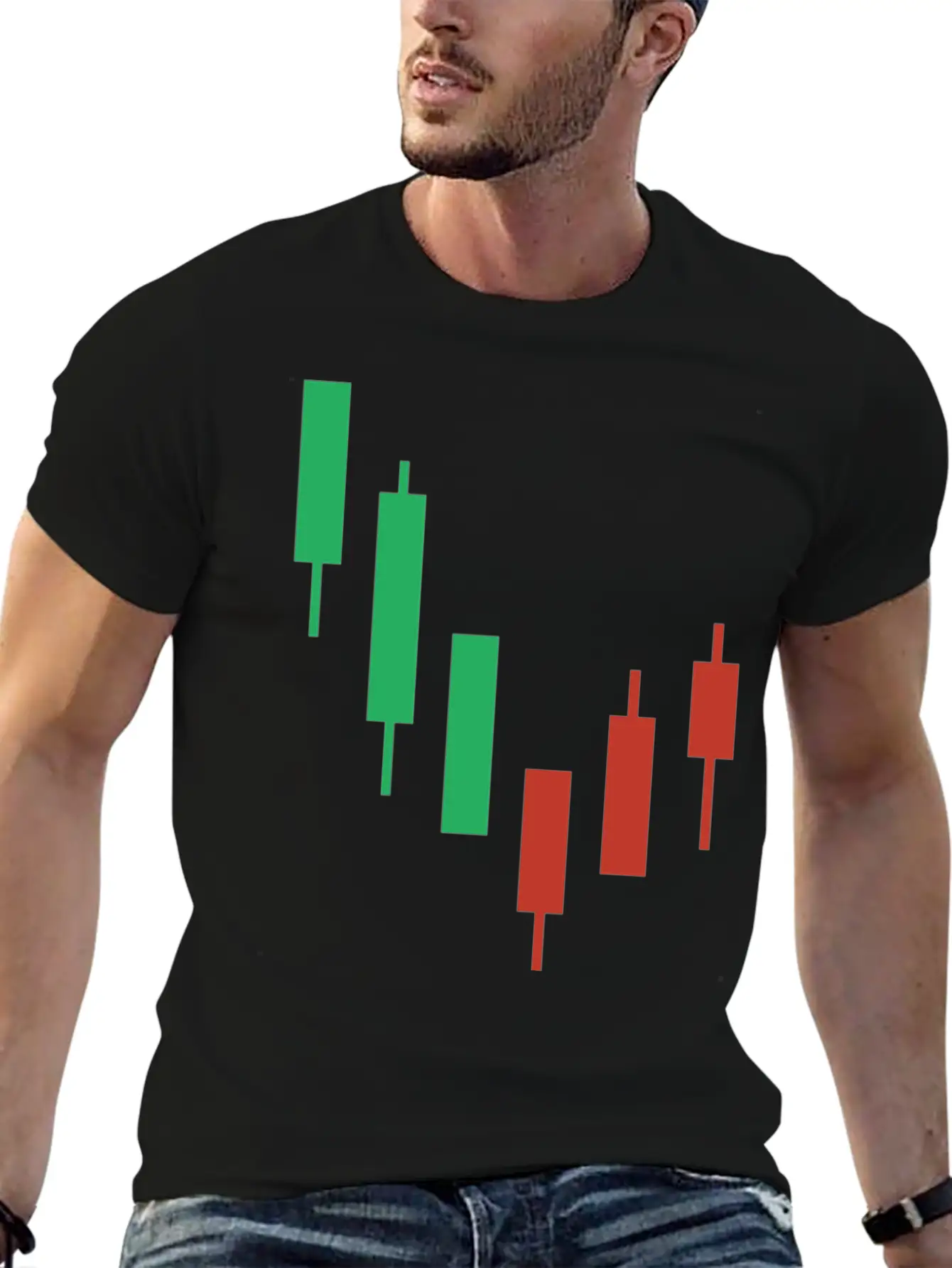 Buy The Dip Bitcoin Candlestick Chart Unisex Short Sleeve Soft Cotton T-Shirt – Casual Everyday Wear