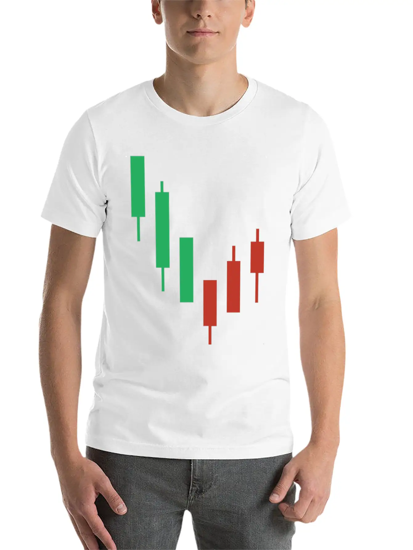 Buy The Dip Bitcoin Candlestick Chart Unisex Short Sleeve Soft Cotton T-Shirt – Casual Everyday Wear