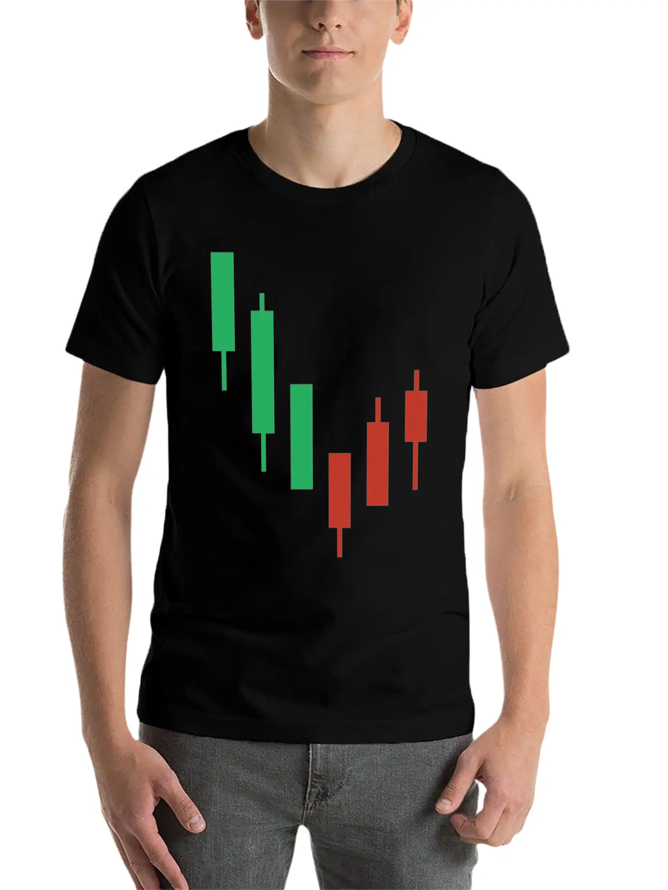Buy The Dip Bitcoin Candlestick Chart Unisex Short Sleeve Soft Cotton T-Shirt – Casual Everyday Wear
