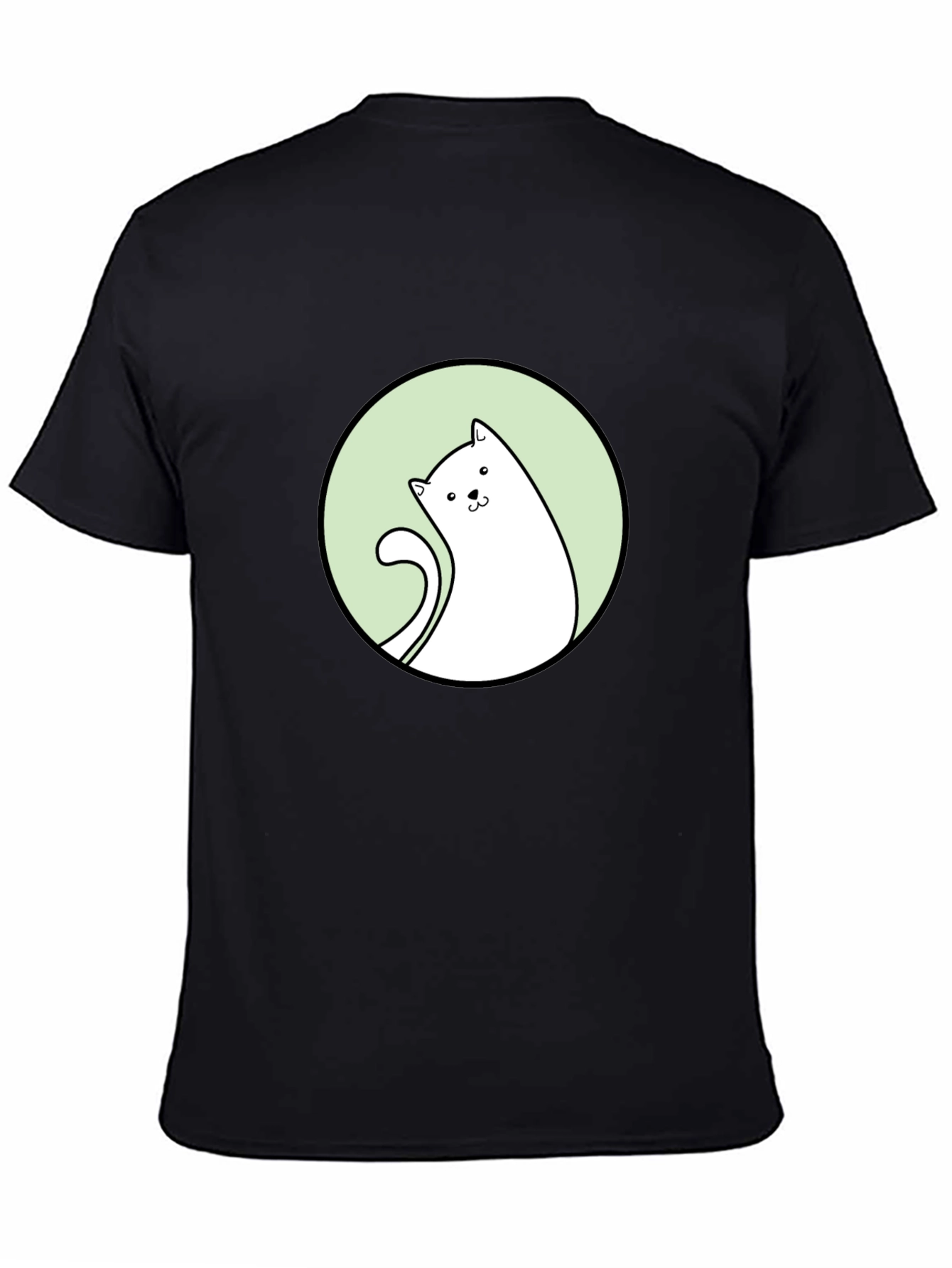 Cat Graphic Tee - Black T-Shirt