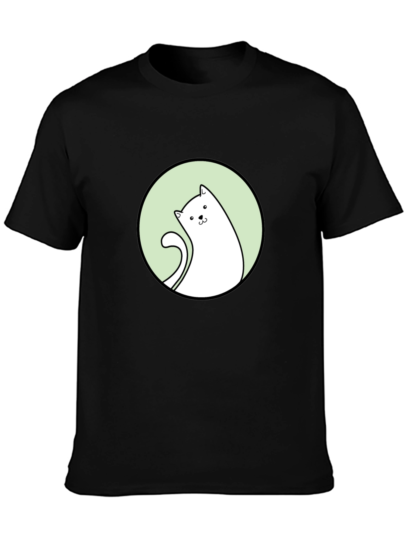 Cat Graphic Tee - Black T-Shirt