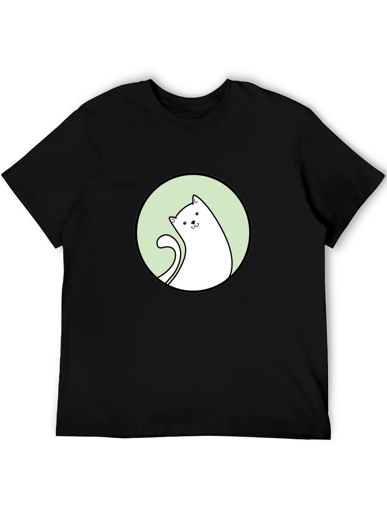 Cat Graphic Tee - Black T-Shirt