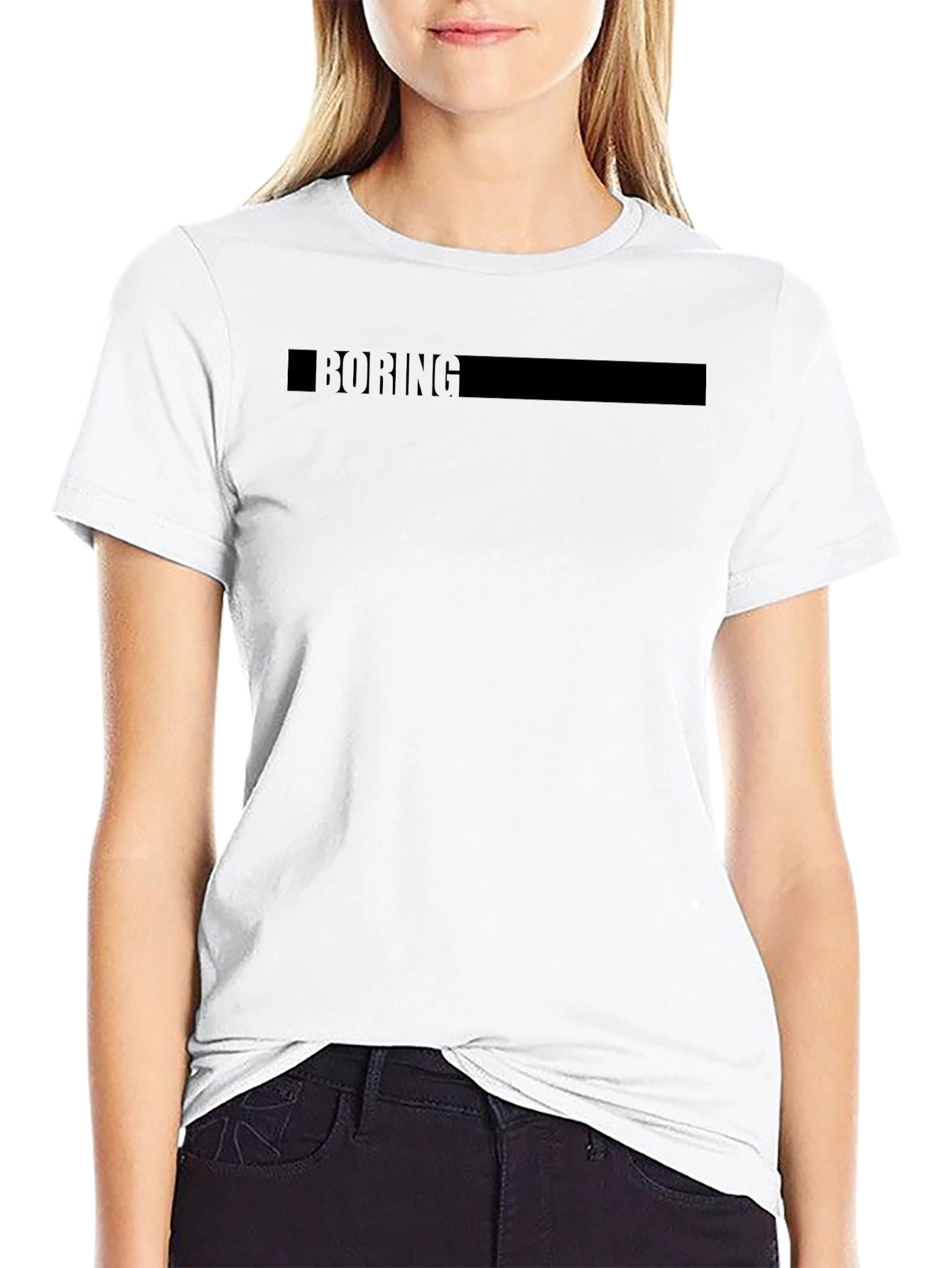 Boring Black T-Shirt - Casual & Comfortable