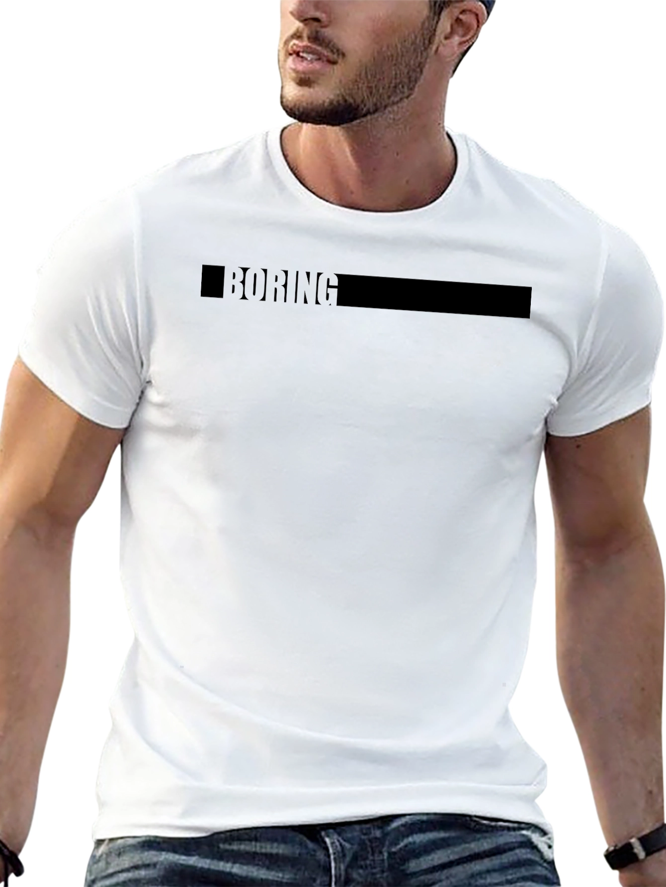 Boring Black T-Shirt - Casual & Comfortable