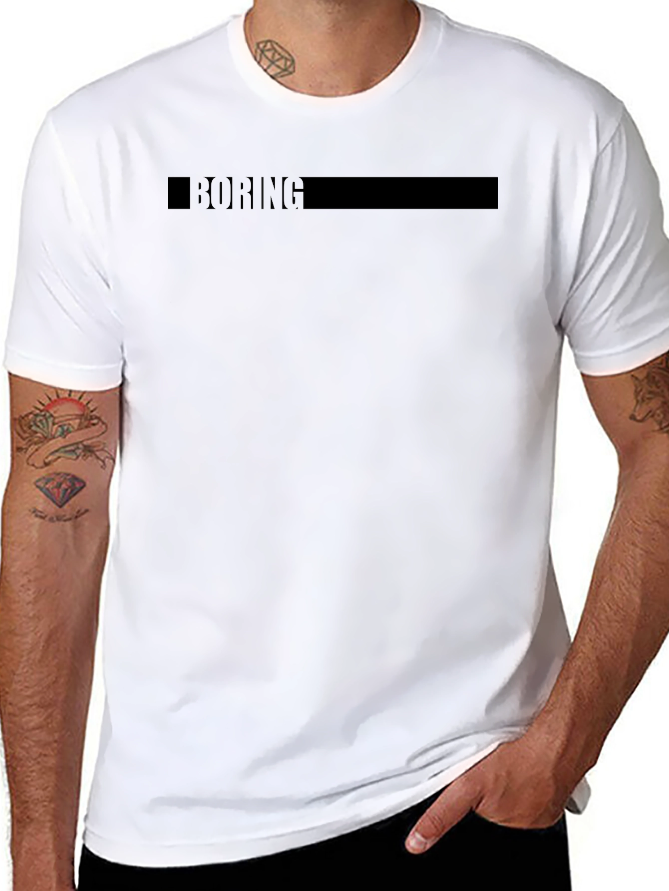 Boring Black T-Shirt - Casual & Comfortable