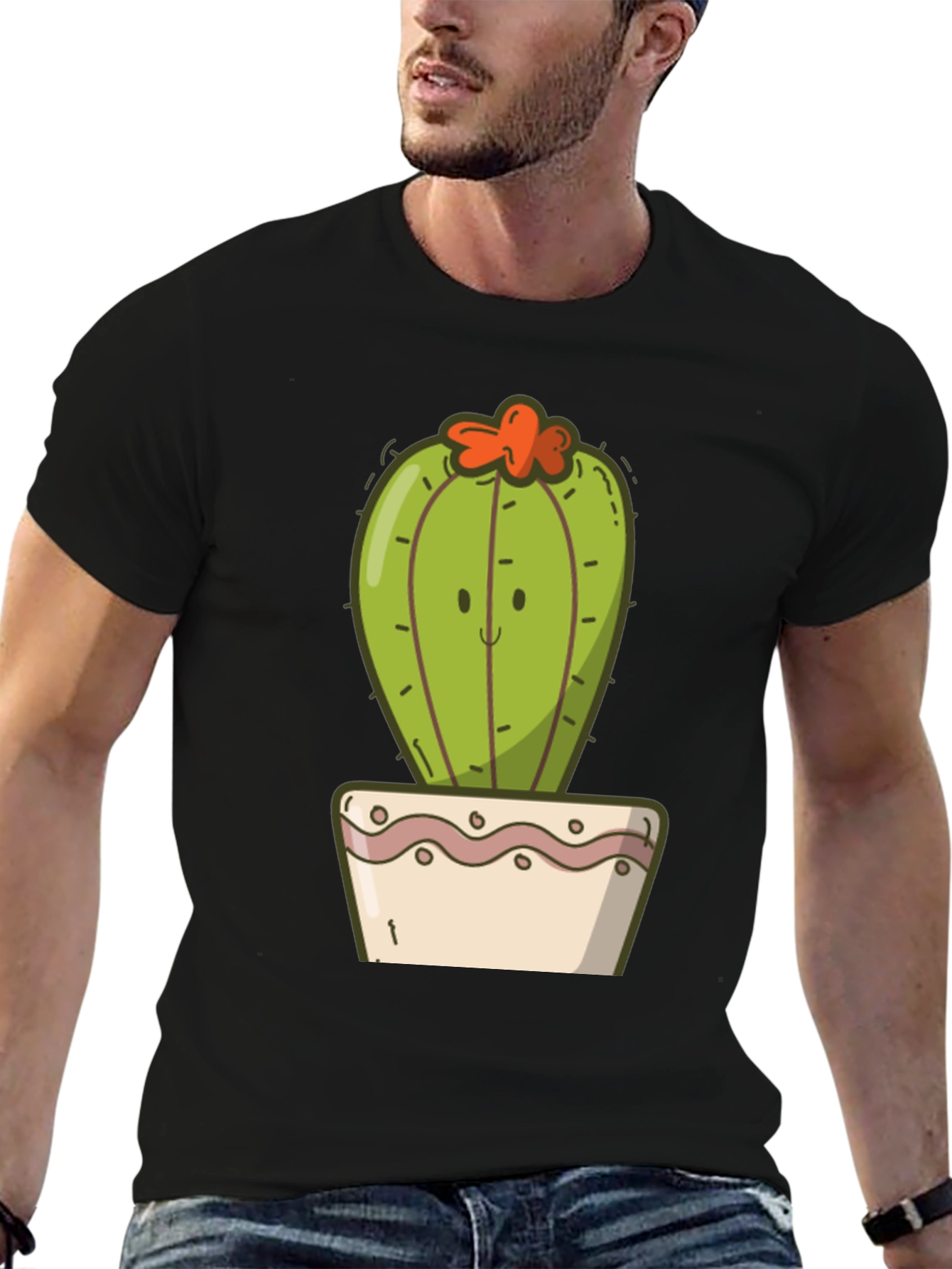 Cute Cactus Graphic Tee - Soft Cotton Blend