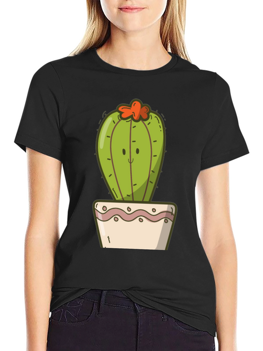 Cute Cactus Graphic Tee - Soft Cotton Blend