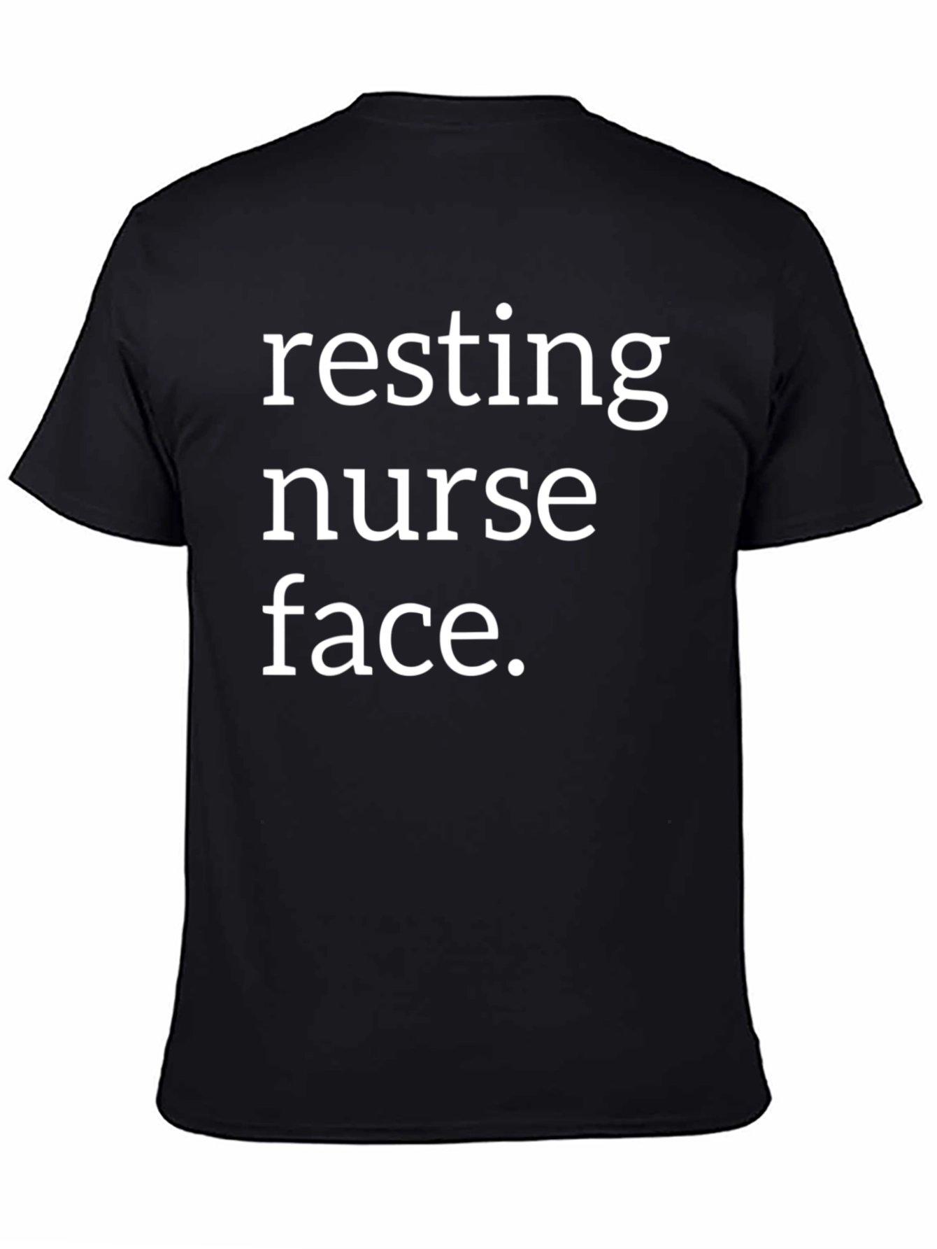 Resting Nurse Face Graphic Tee - Black T-Shirt